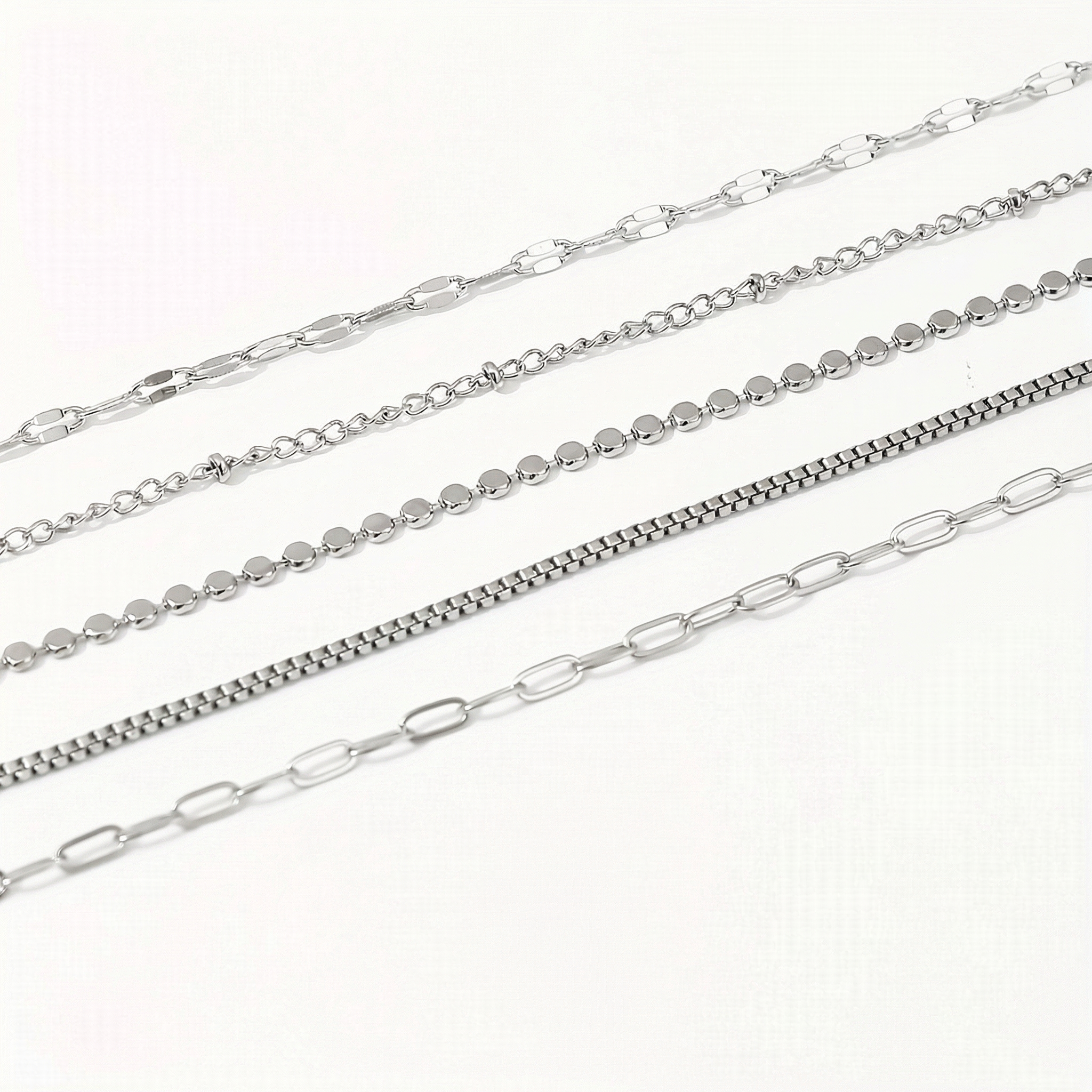5pc Dainty Bracelets Stack