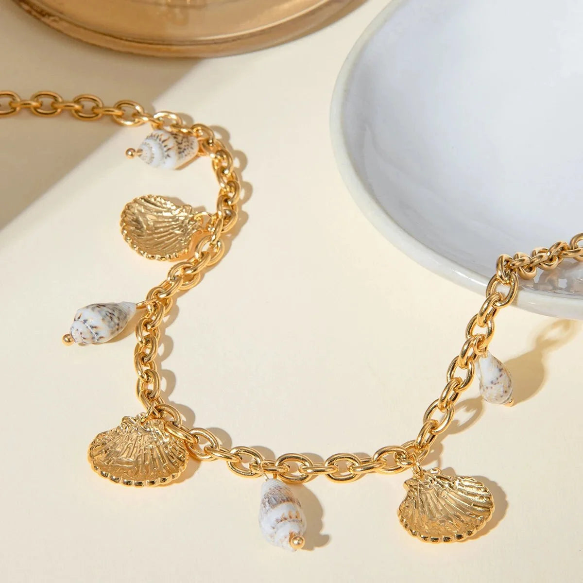 18k Summer Beach Sea Shell Necklace