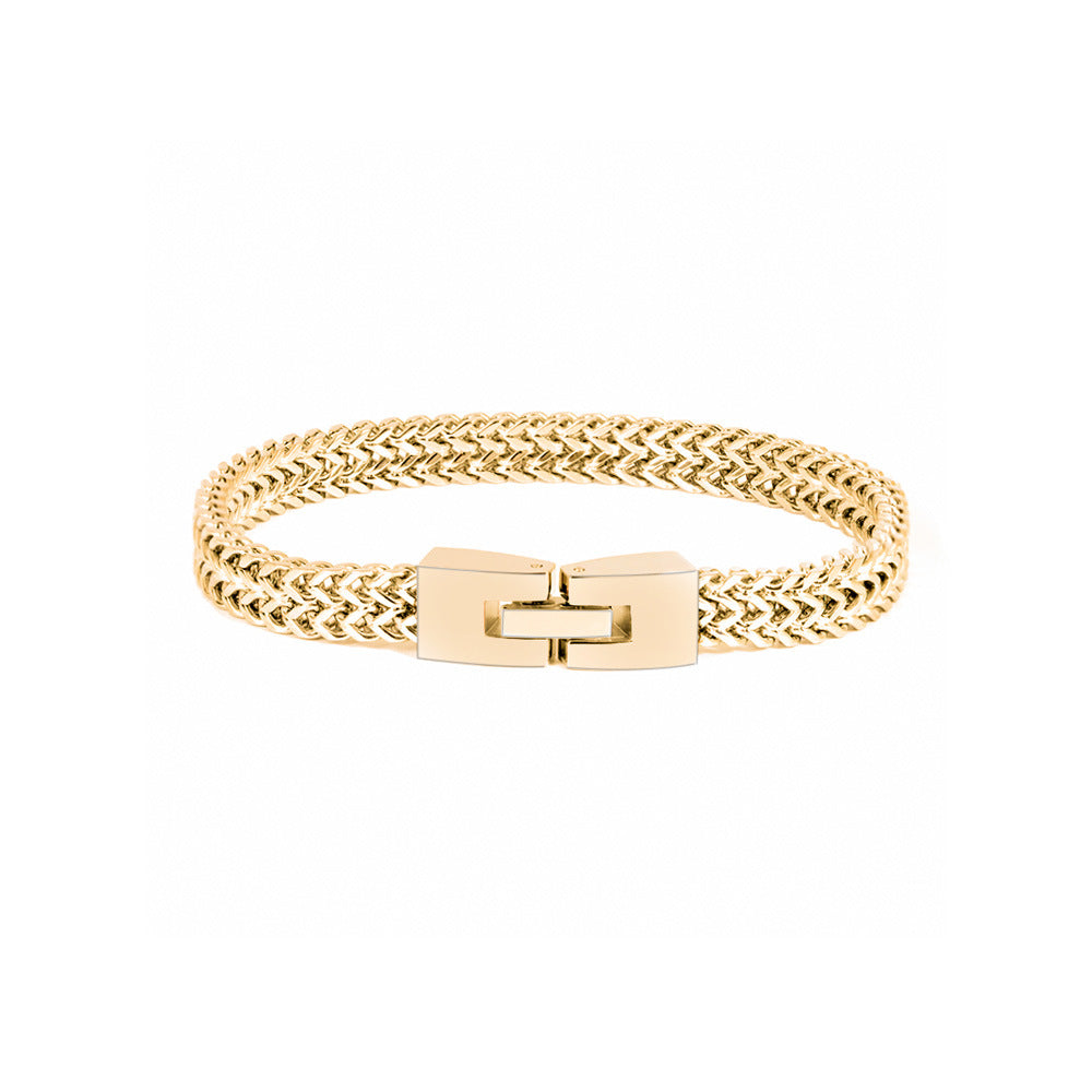 Classy Initial Love Clasp Bracelet in gold