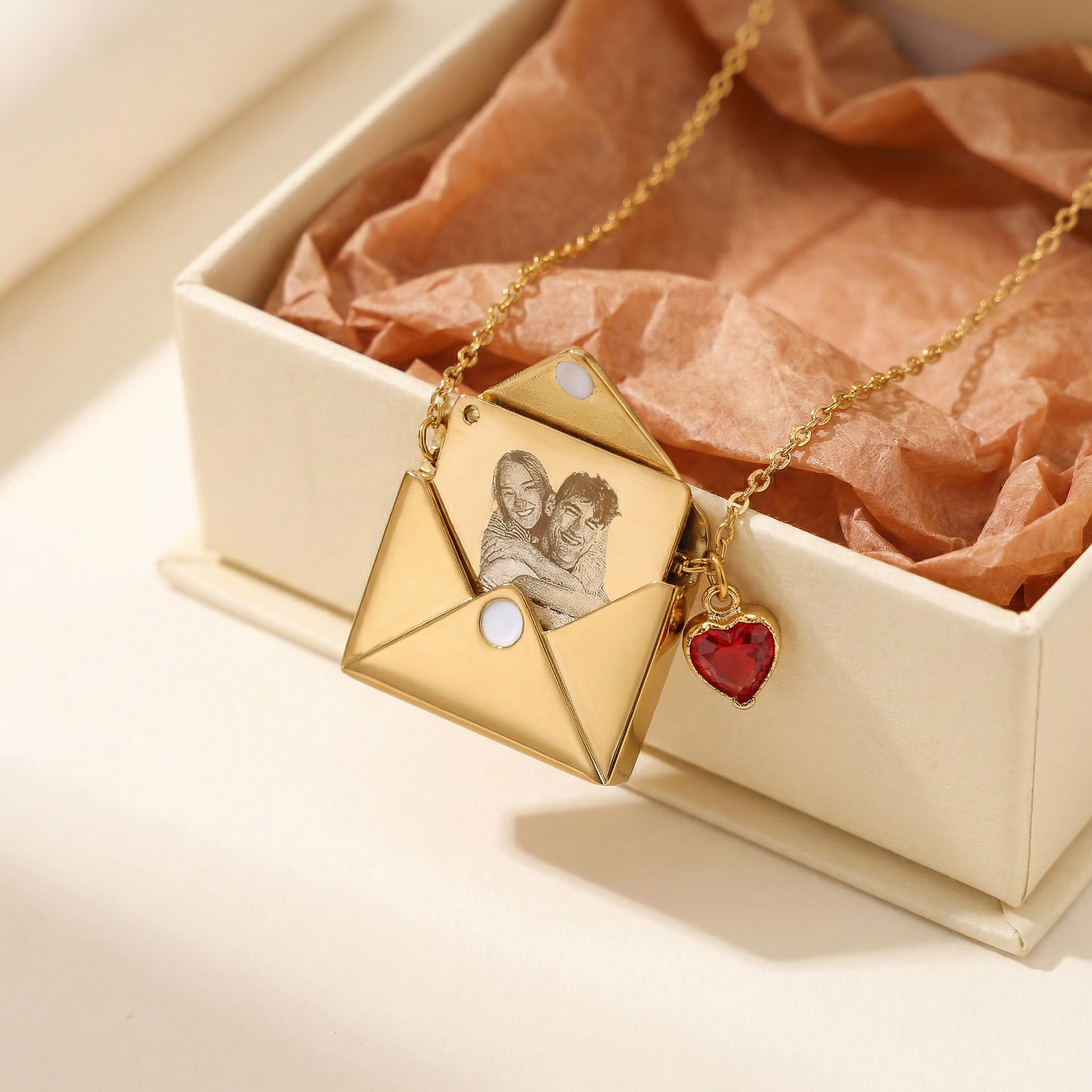 Personalized Image Envelope Necklace