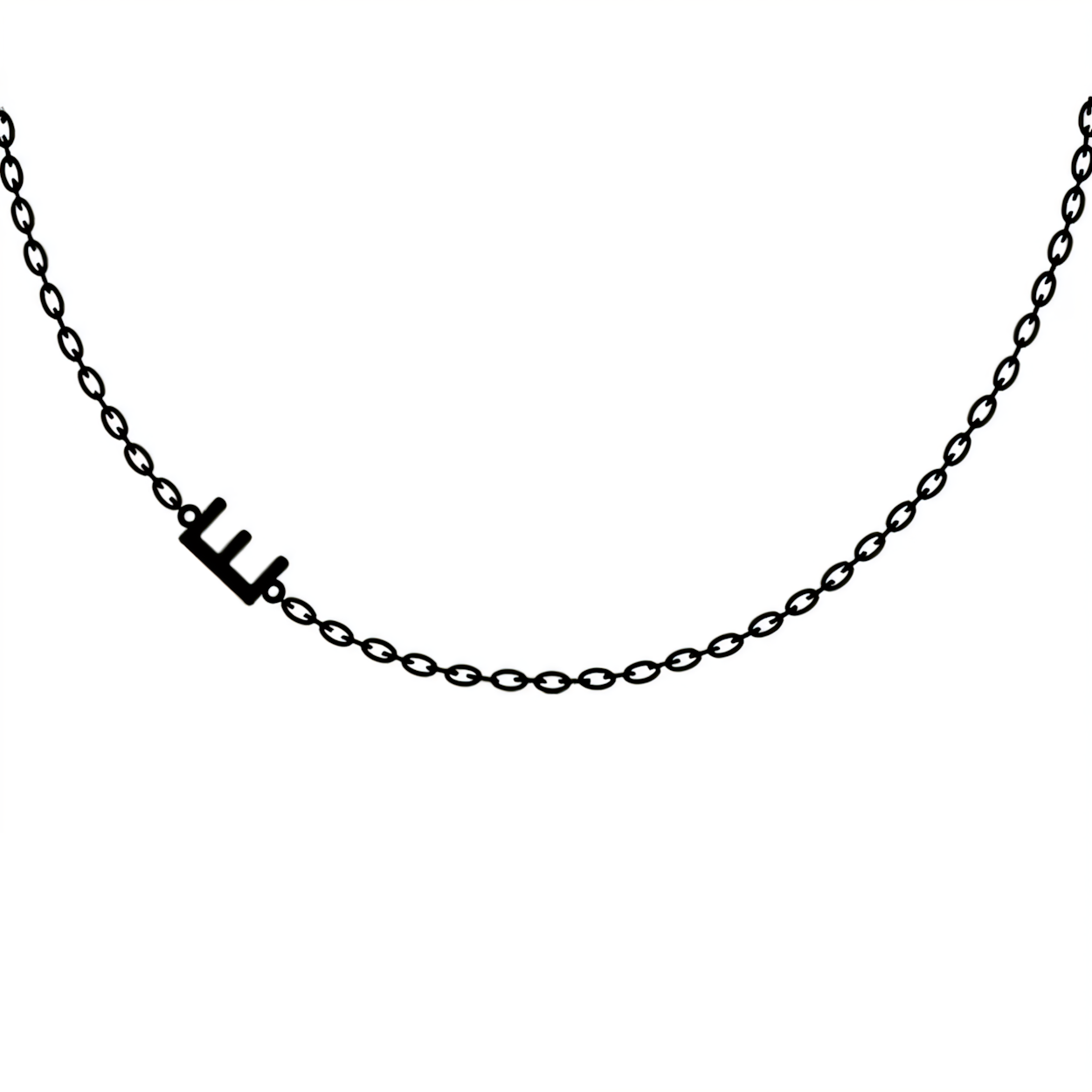 Personalized Off Center Letter Necklace in gold