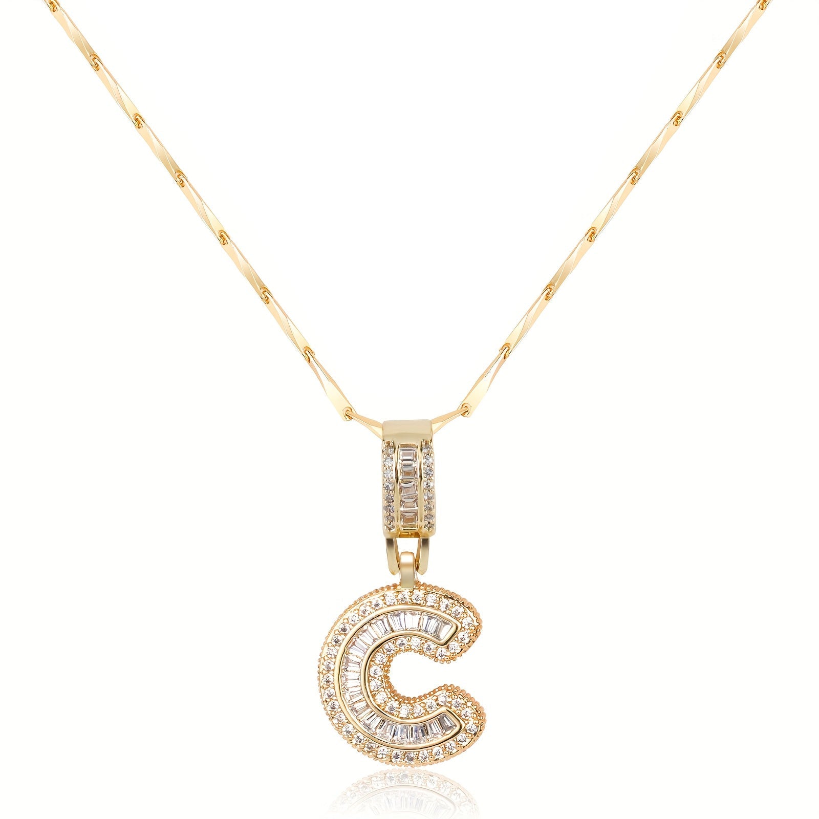 Bold Initial Necklace in gold