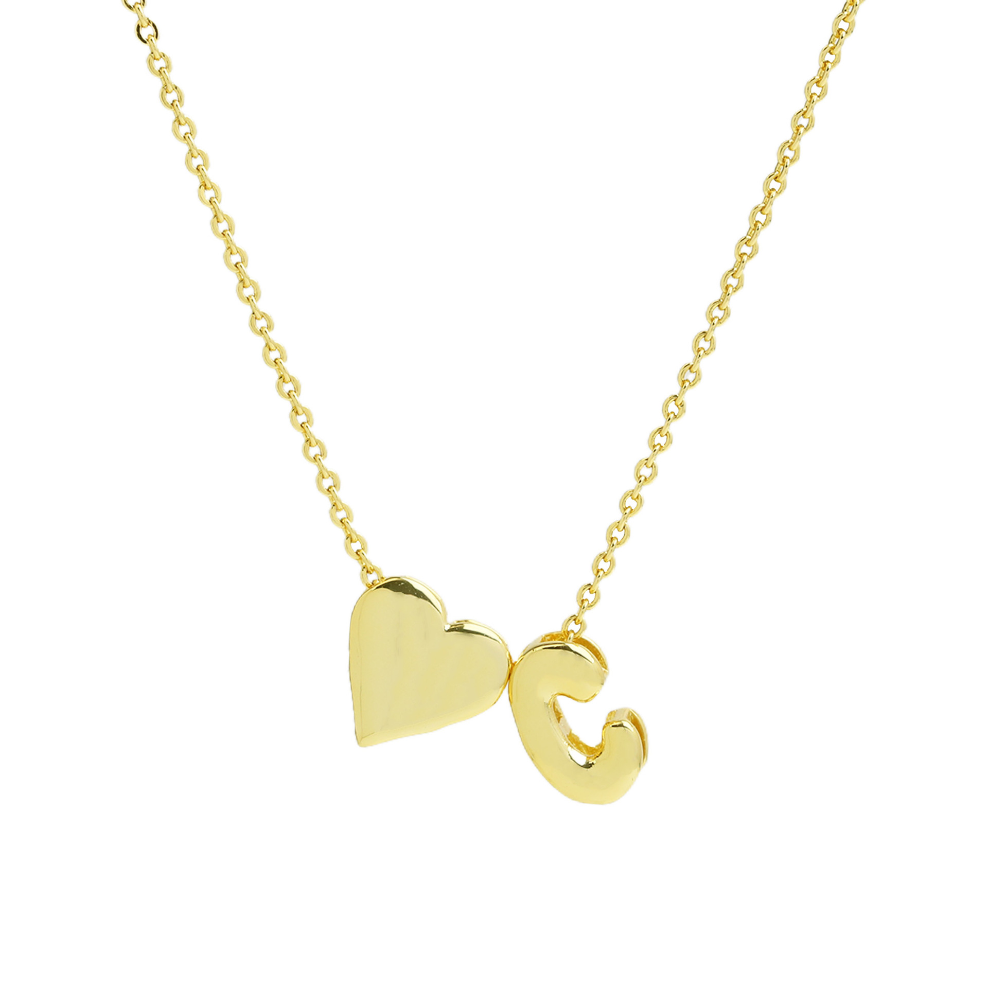elegant statement love letter initial necklace