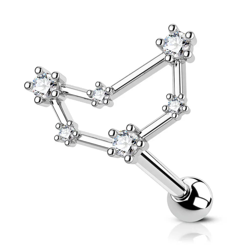 16g astrology zodiac constellation stud earrings