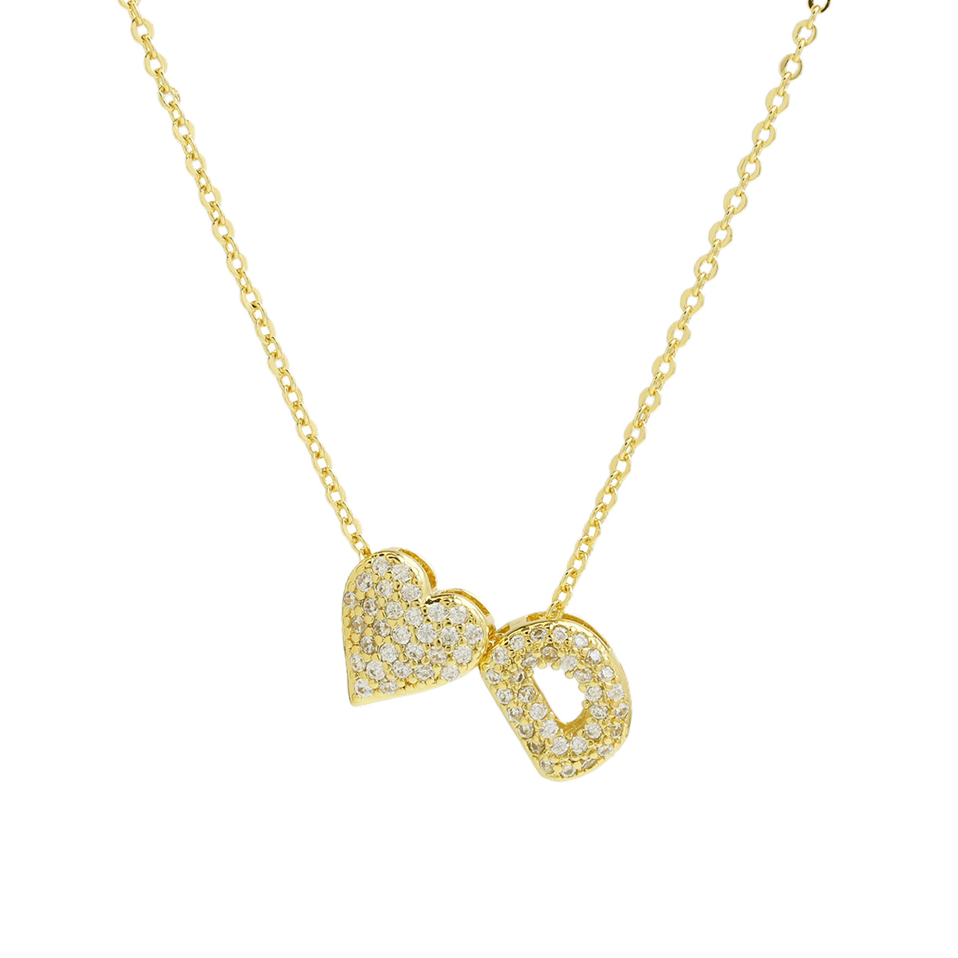 elegant statement love letter initial necklace