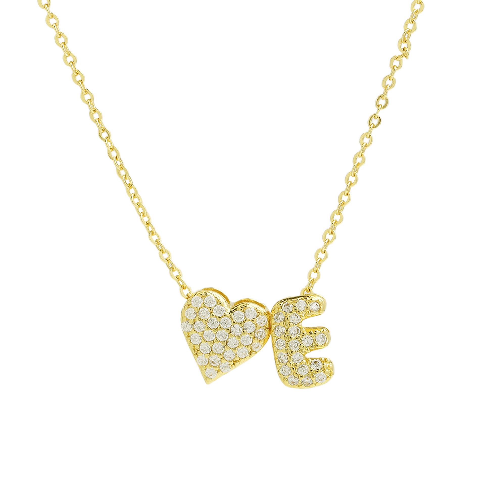 elegant statement love letter initial necklace