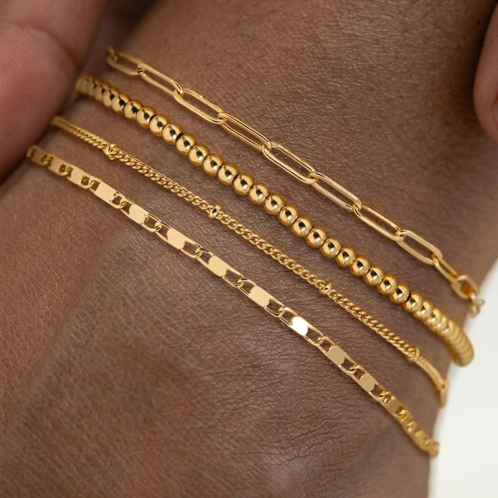 Multi Piece Classic Anklet Stacks