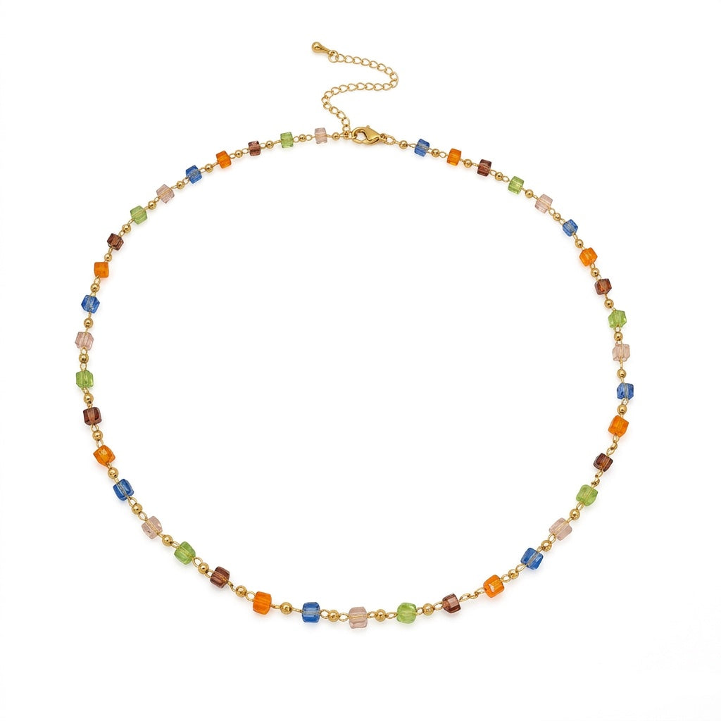 Colorful Gems Beaded Necklace
