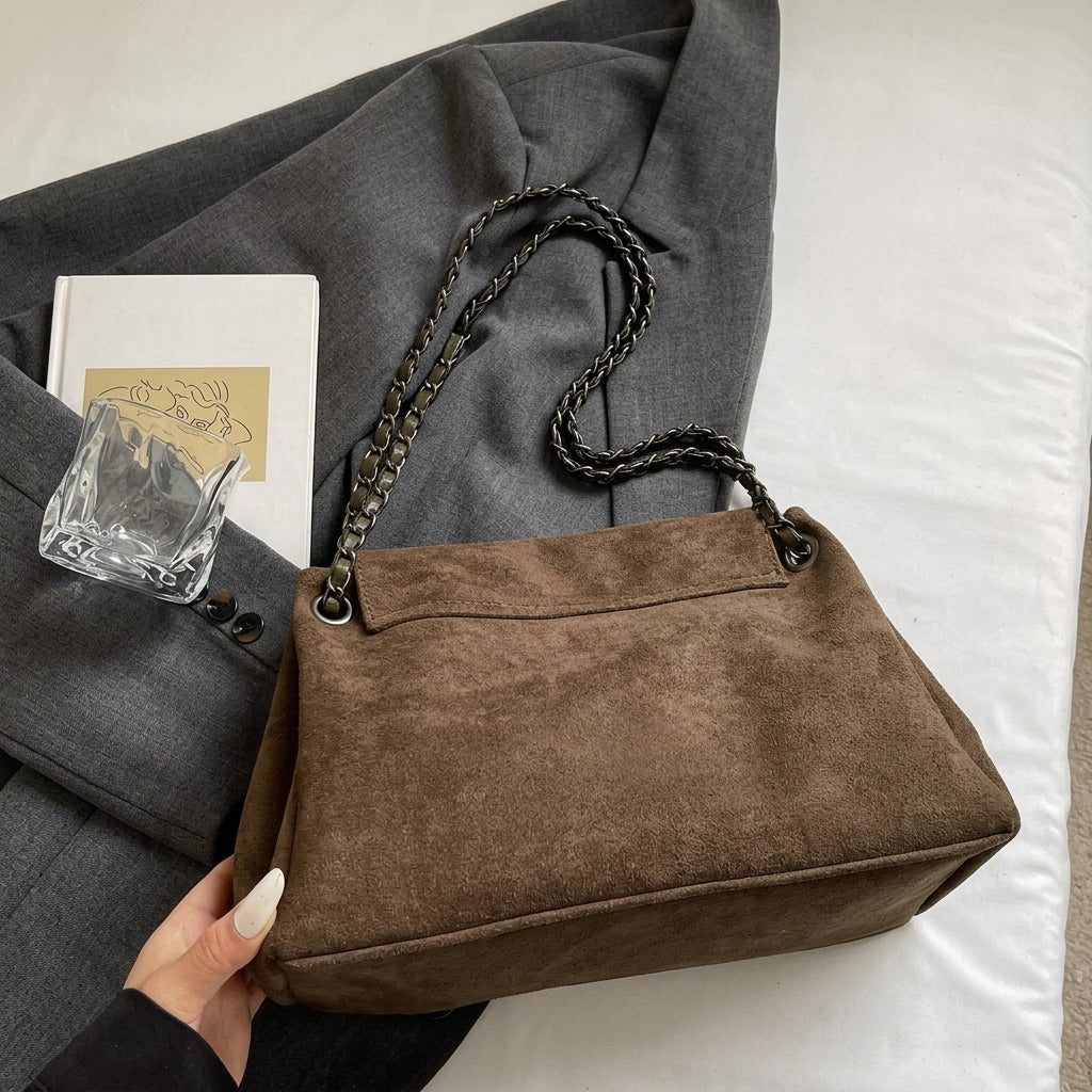 Suede Inspired Hand Bag