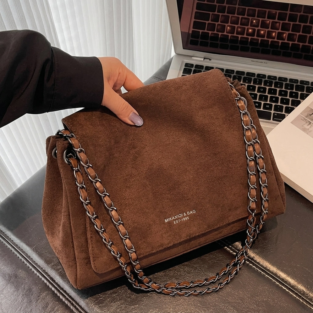 Suede Inspired Hand Bag