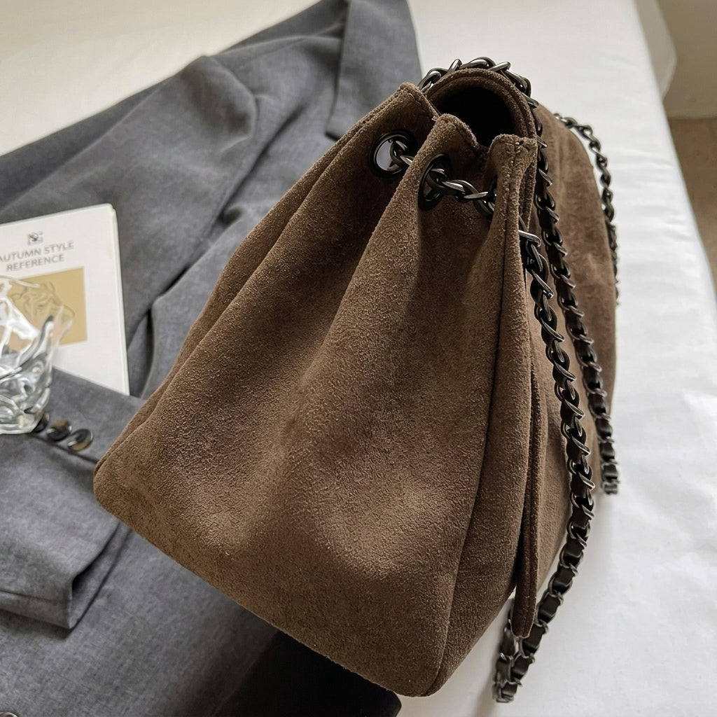 Suede Inspired Hand Bag