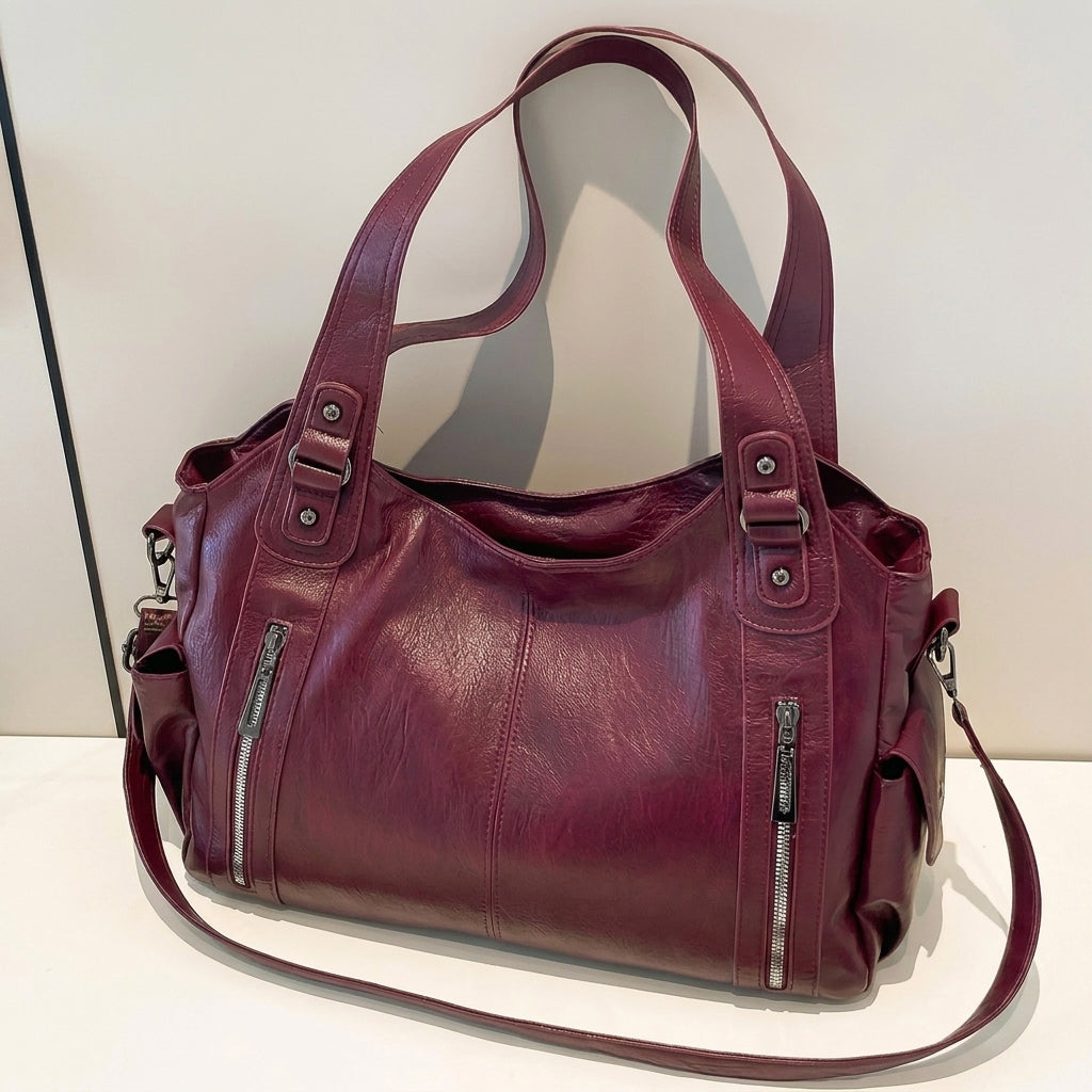 Y2K Inspired Leather Tote Bag
