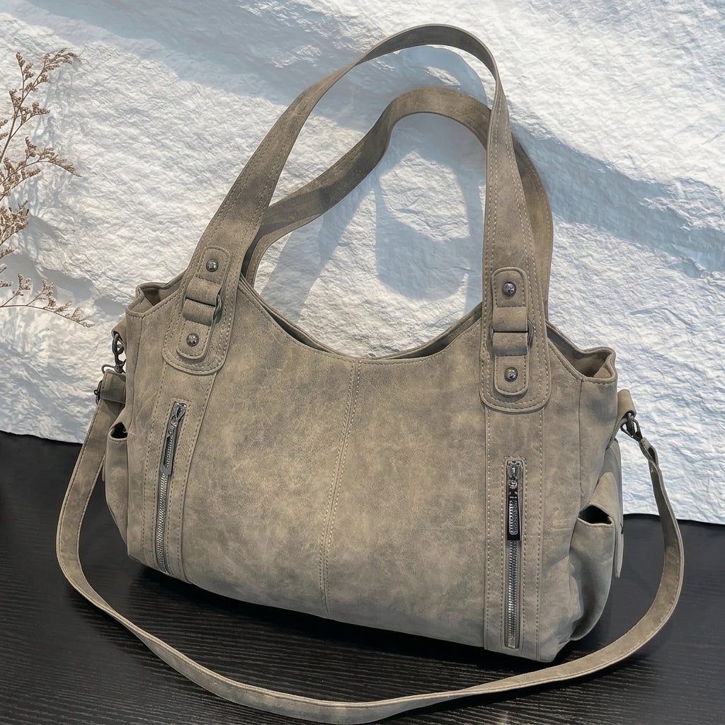 Y2K Inspired Leather Tote Bag