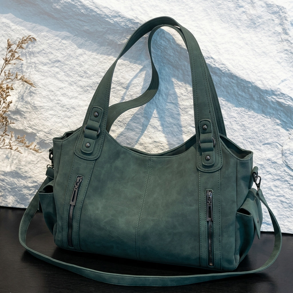 Y2K Inspired Leather Tote Bag