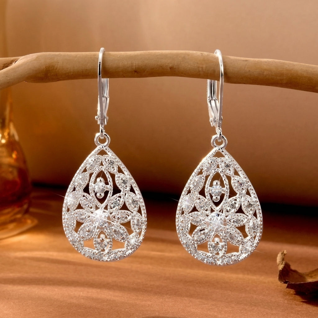 Floral Teardrop Earrings