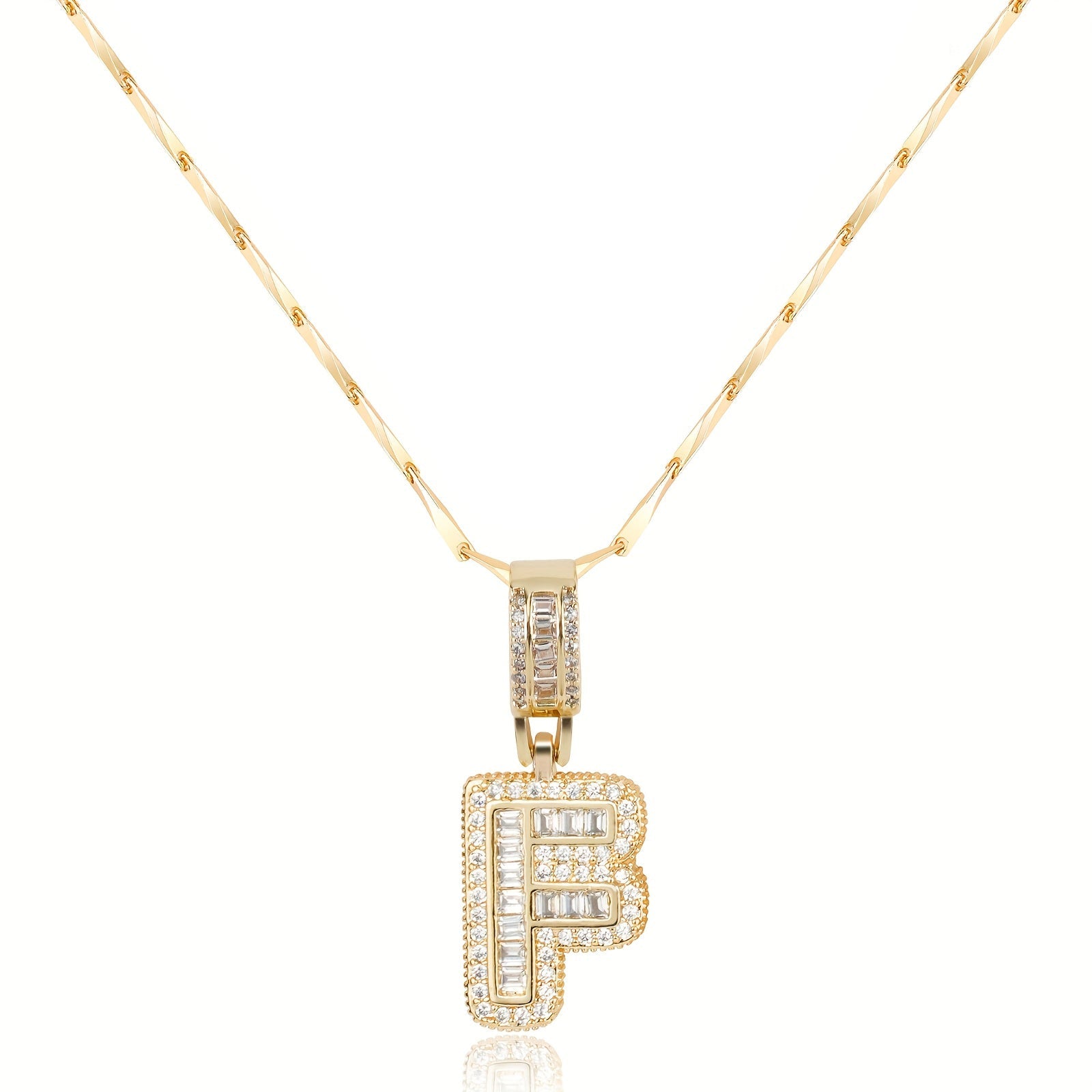 Bold Initial Necklace in gold