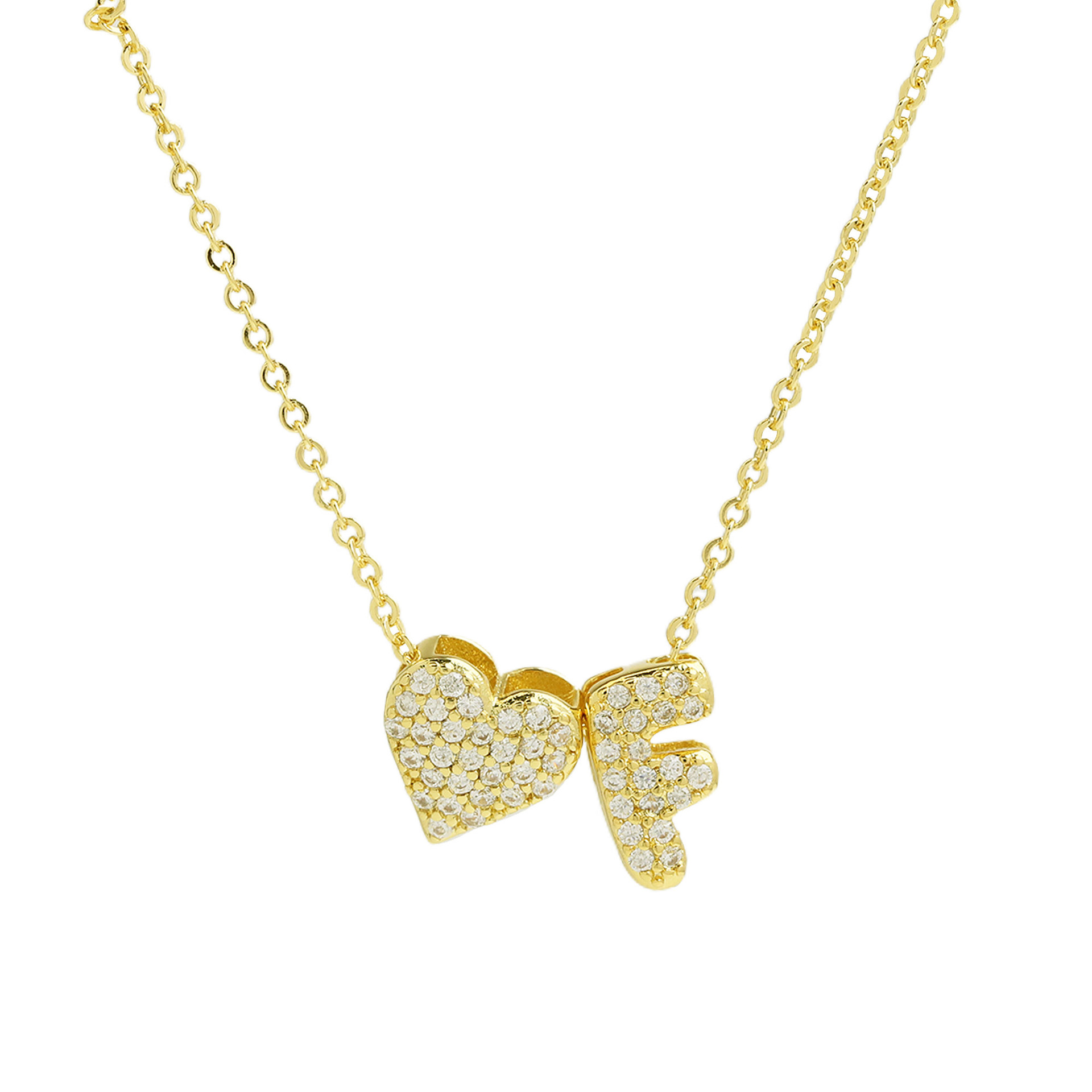 elegant statement love letter initial necklace