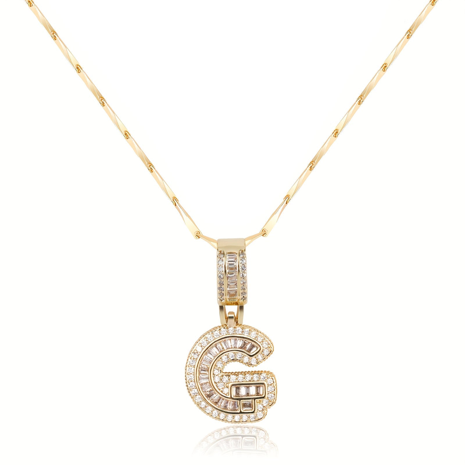 Bold Initial Necklace in gold