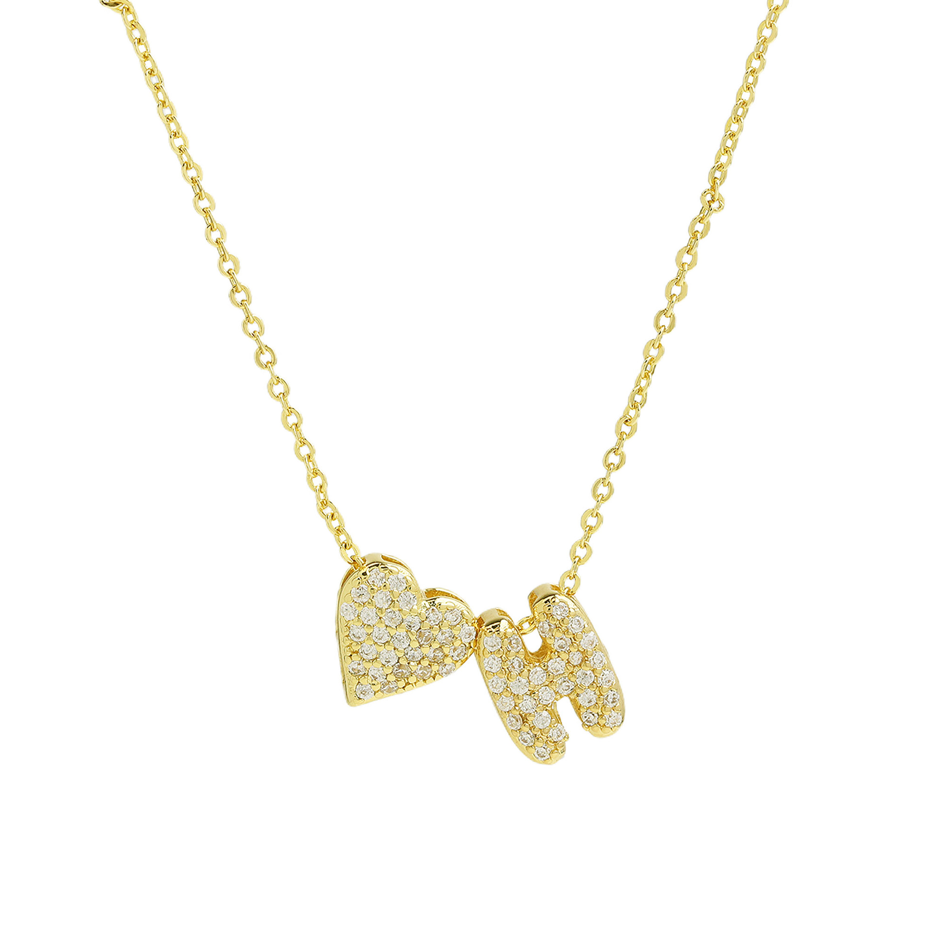elegant statement love letter initial necklace