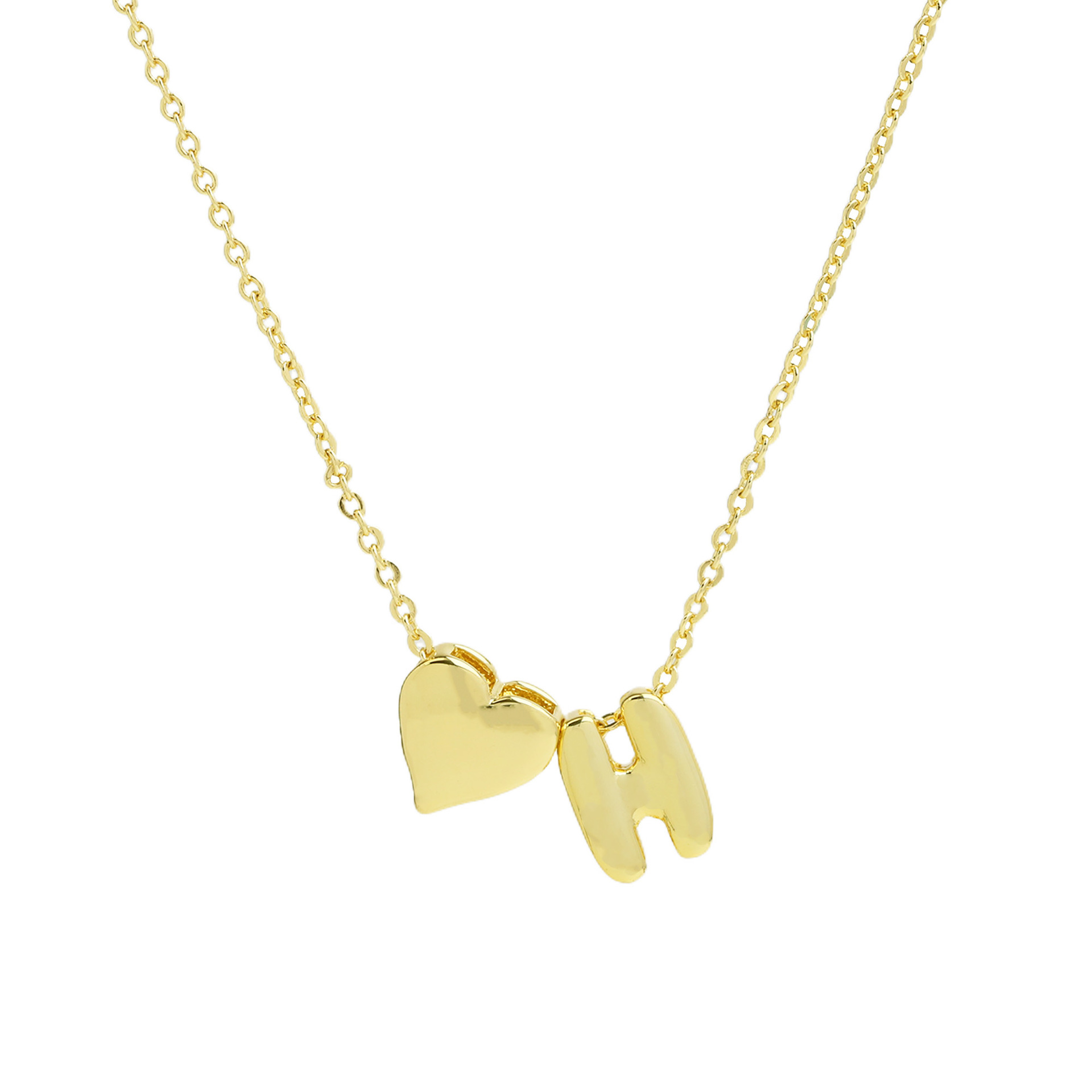 elegant statement love letter initial necklace