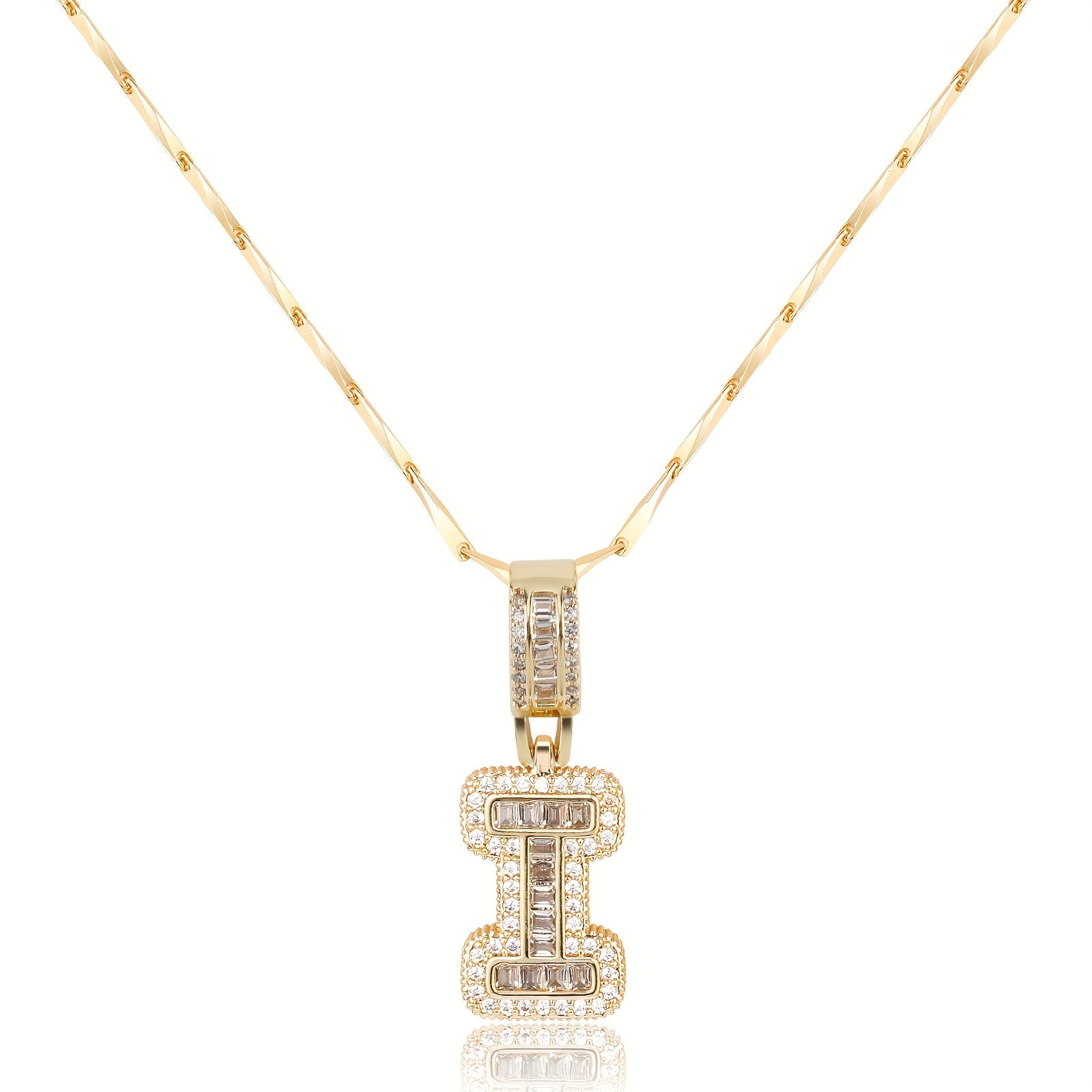 Bold Initial Necklace in gold