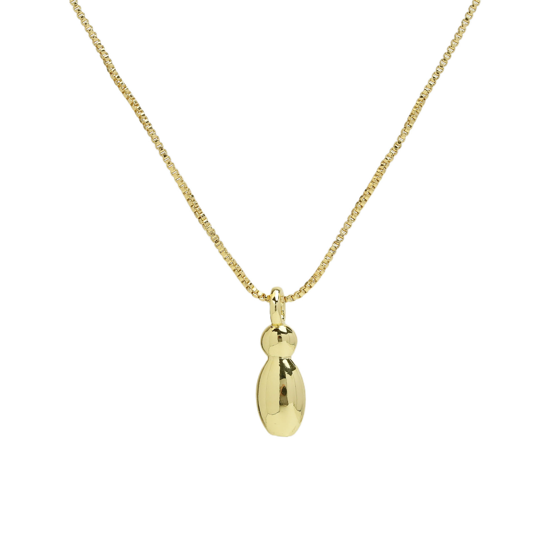 chunky feminine letter initial necklace