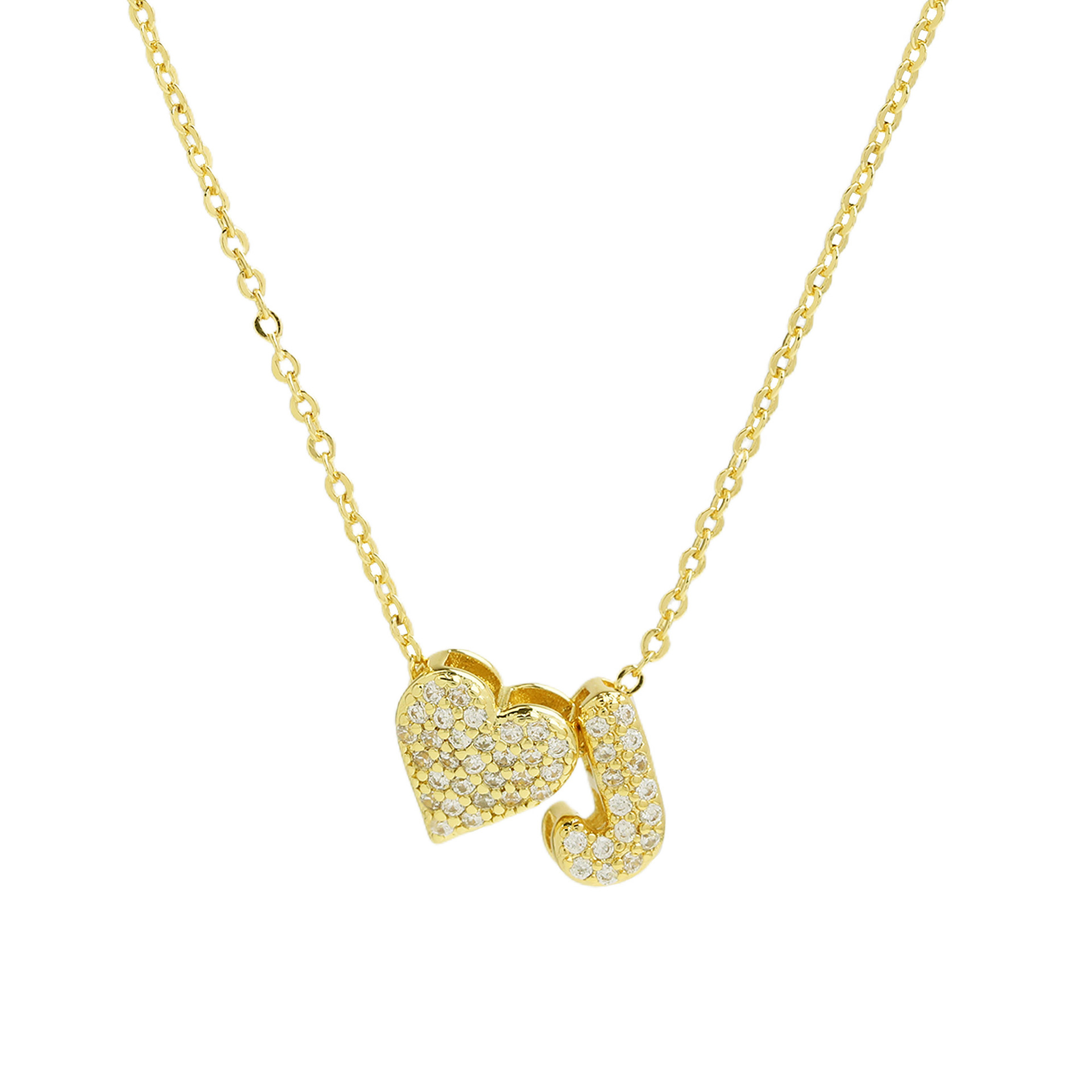 elegant statement love letter initial necklace