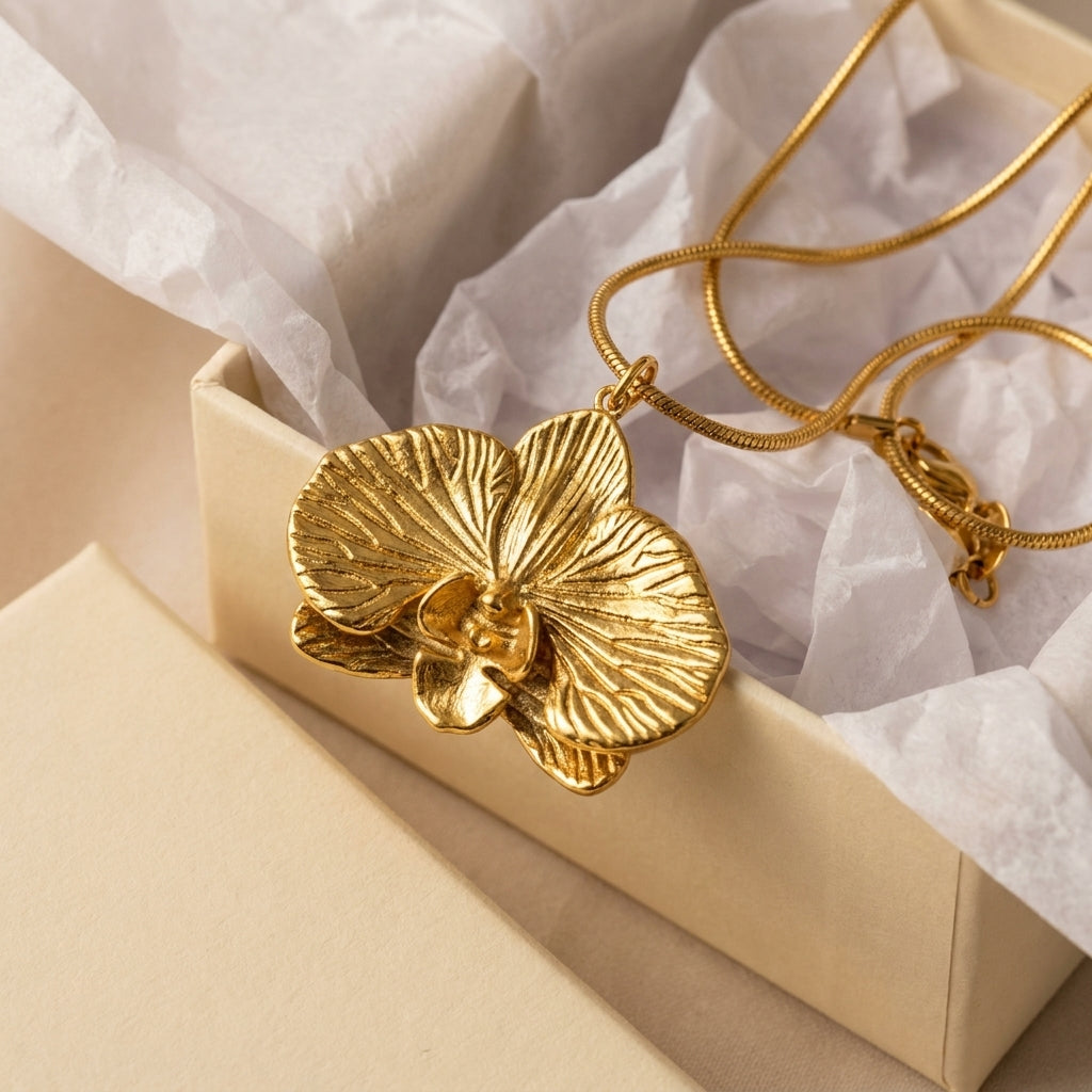 Floral Orchid Necklace