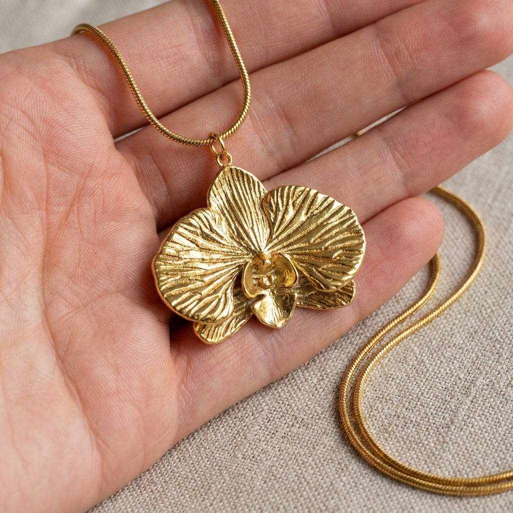 Floral Orchid Necklace