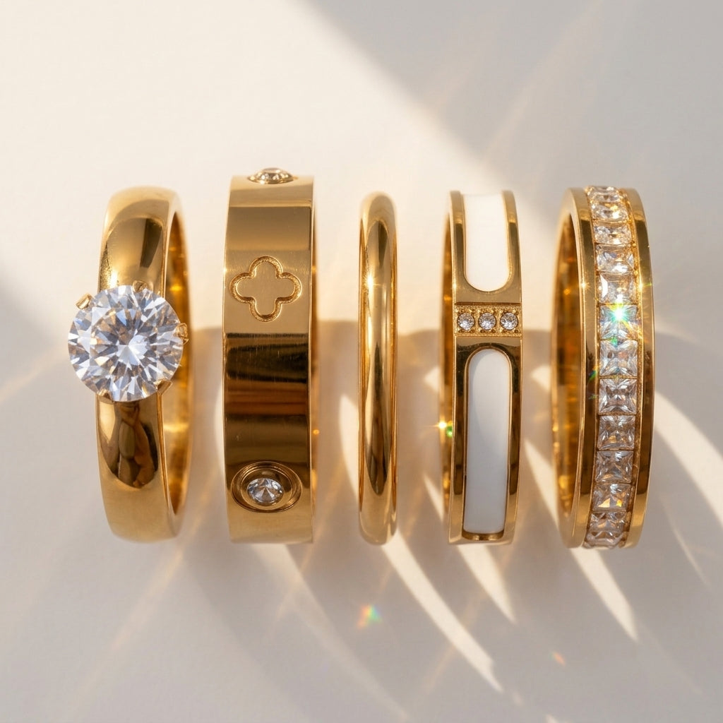 18k 5pc Luxe Ring Stack