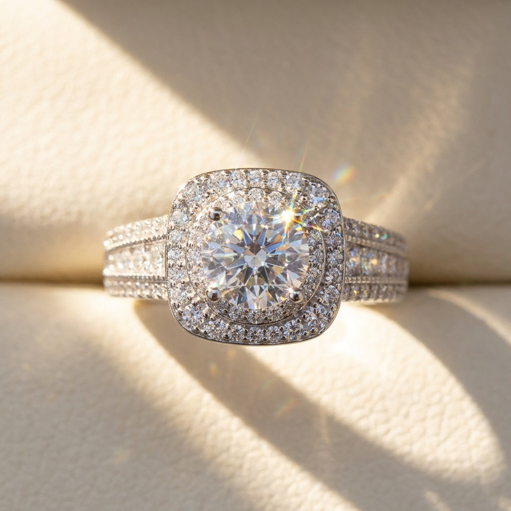 Elegant Climbing Diamonds Ring