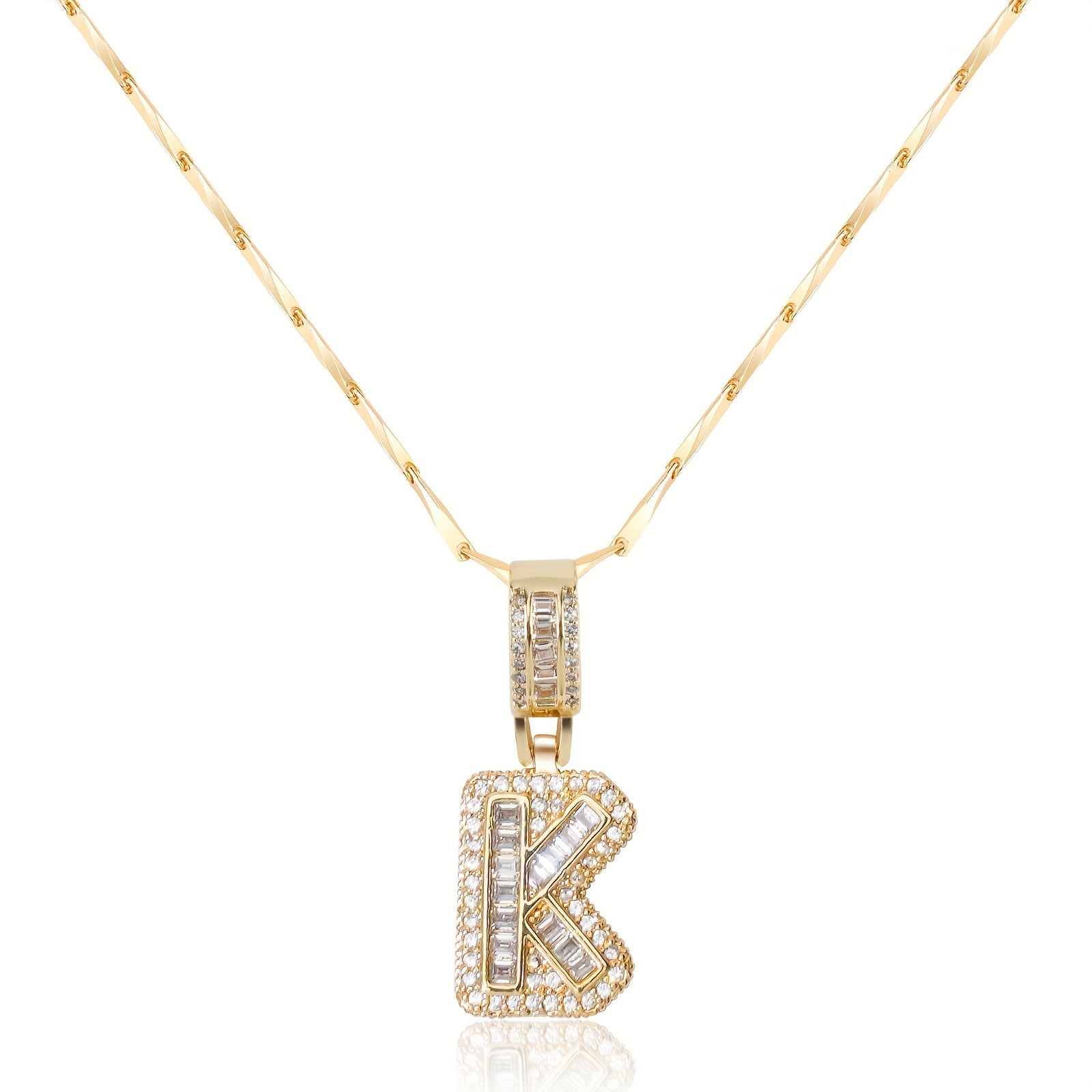 Bold Initial Necklace in gold