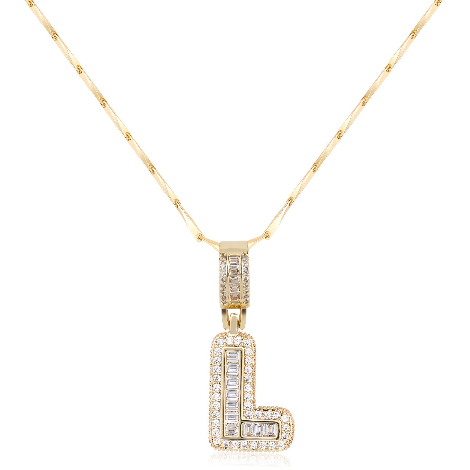Bold Initial Necklace in gold