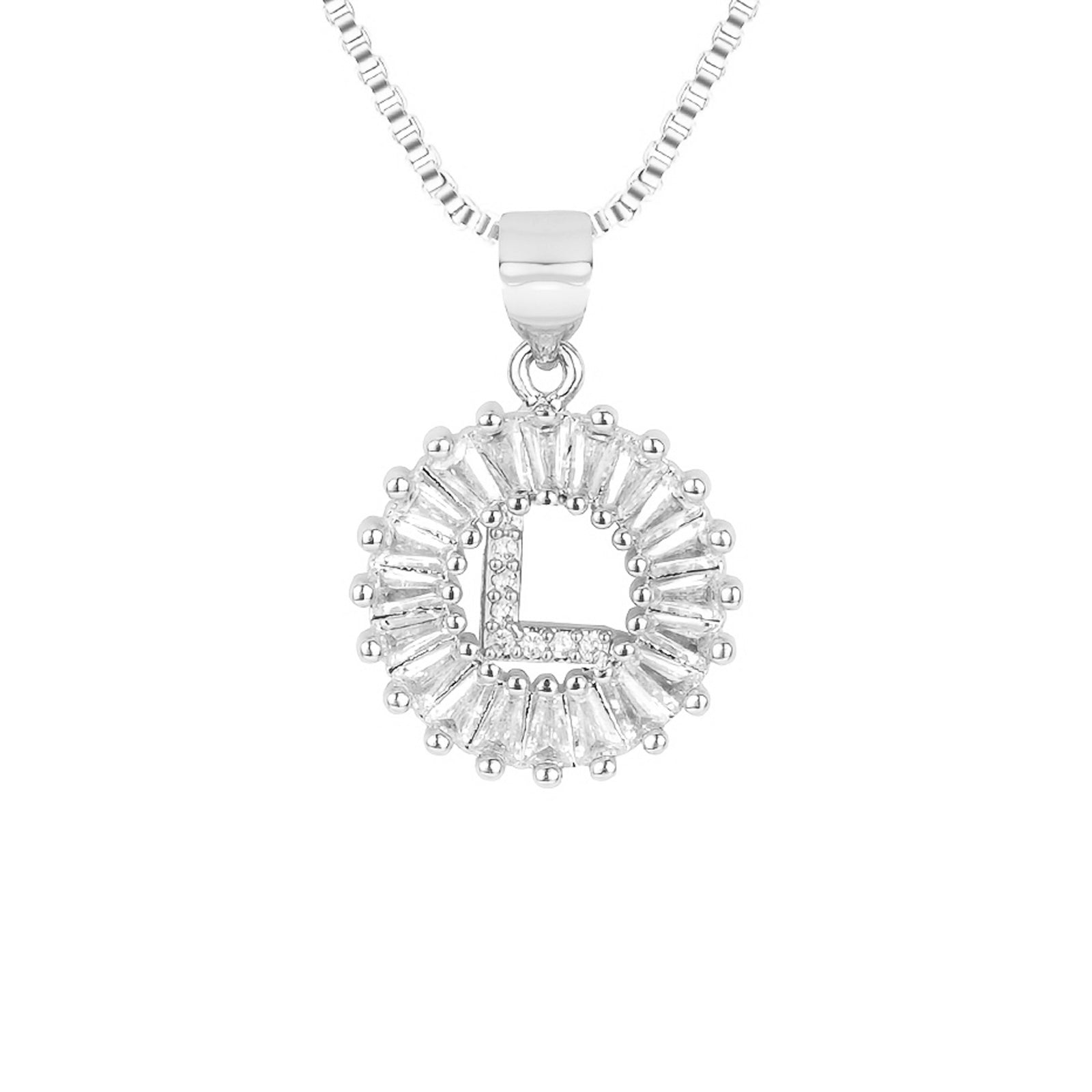 circle initial necklace