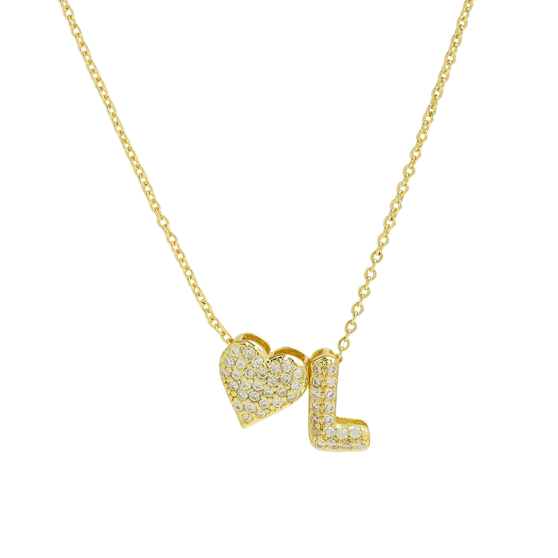elegant statement love letter initial necklace