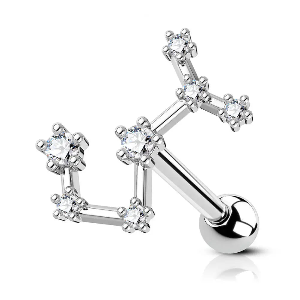 16g astrology zodiac constellation stud earrings