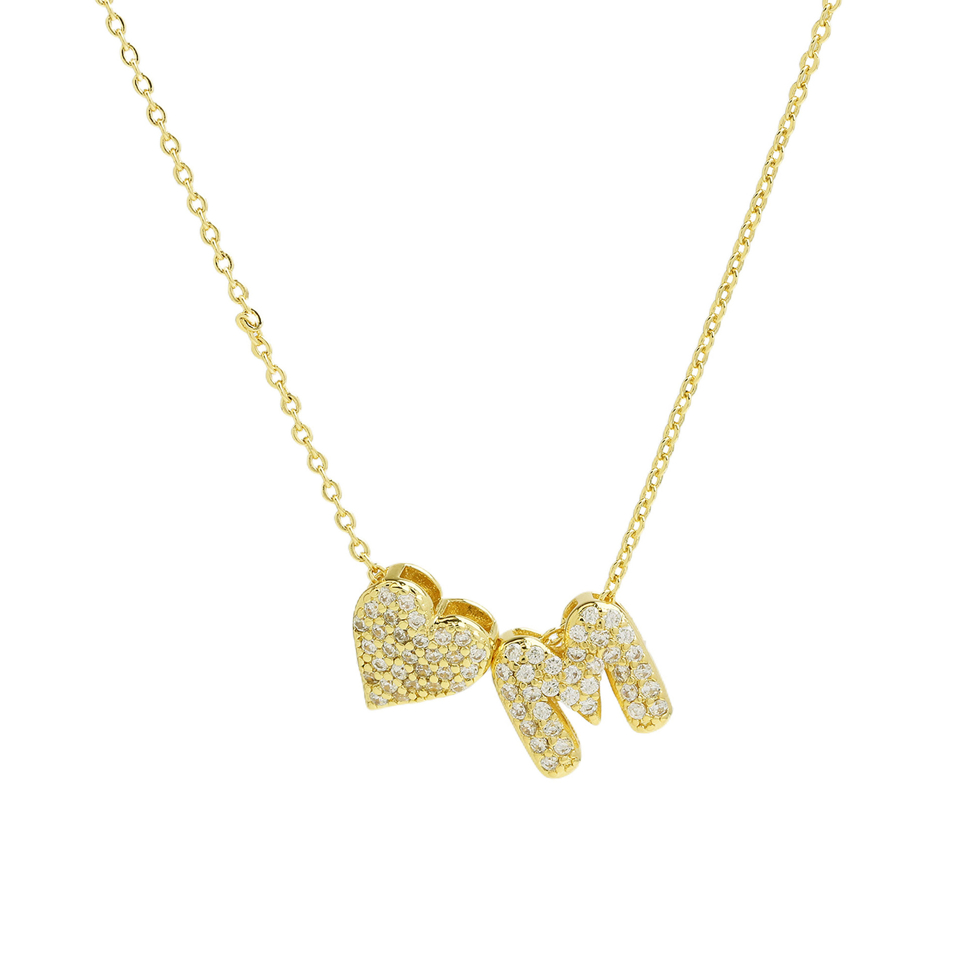 elegant statement love letter initial necklace