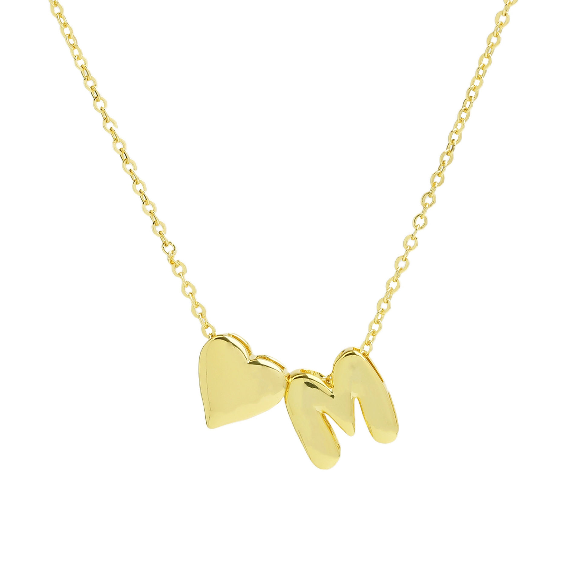 elegant statement love letter initial necklace