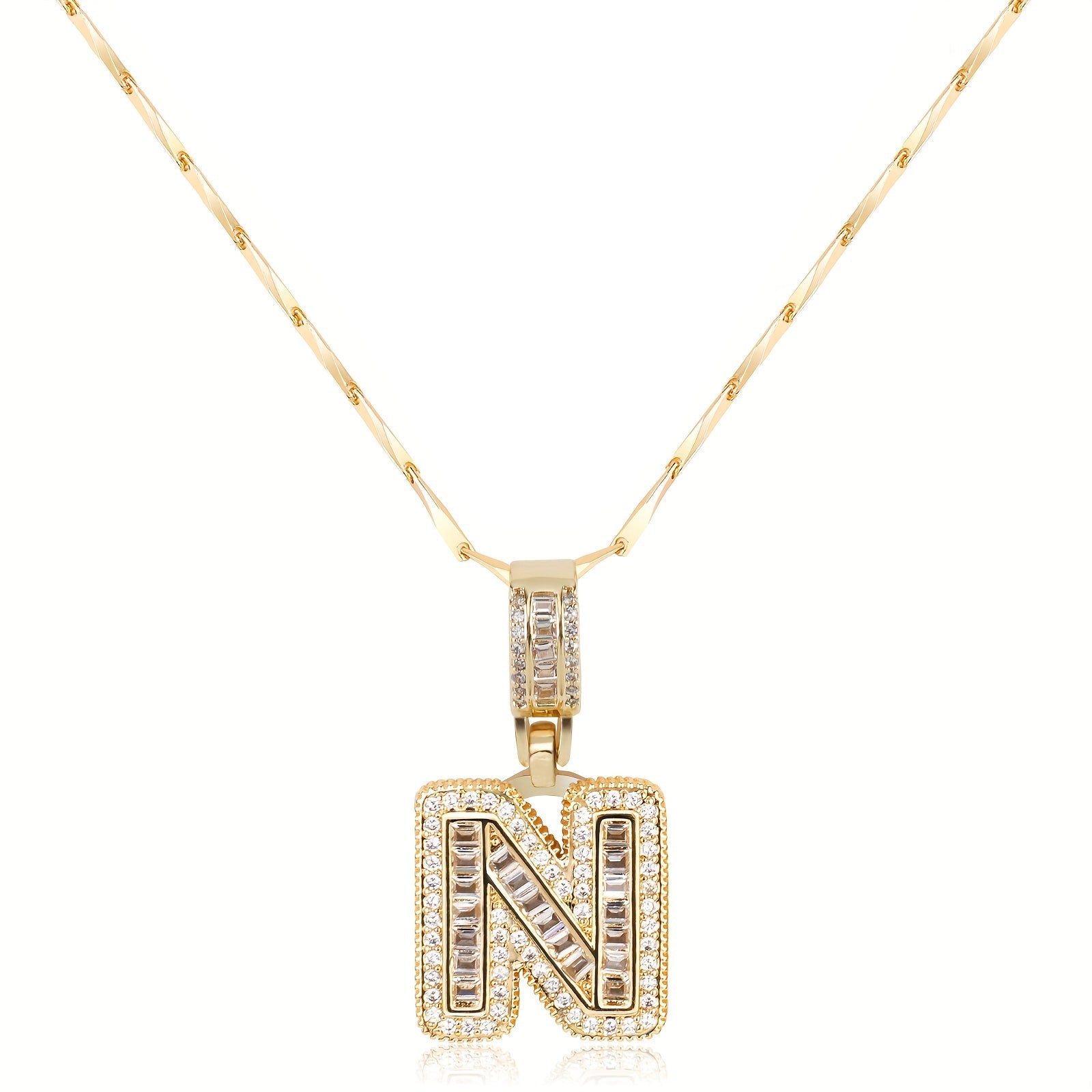 Bold Initial Necklace in gold