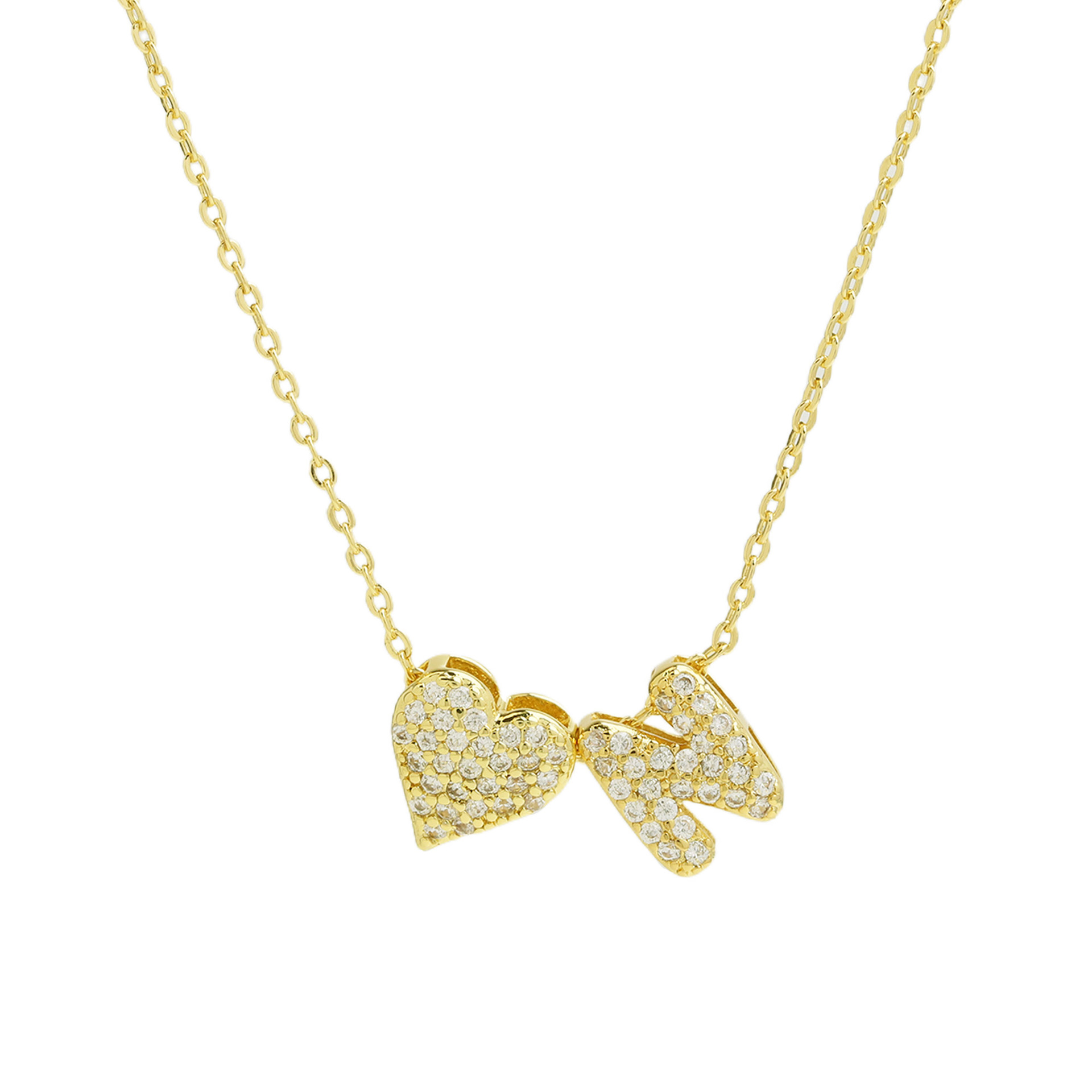 elegant statement love letter initial necklace
