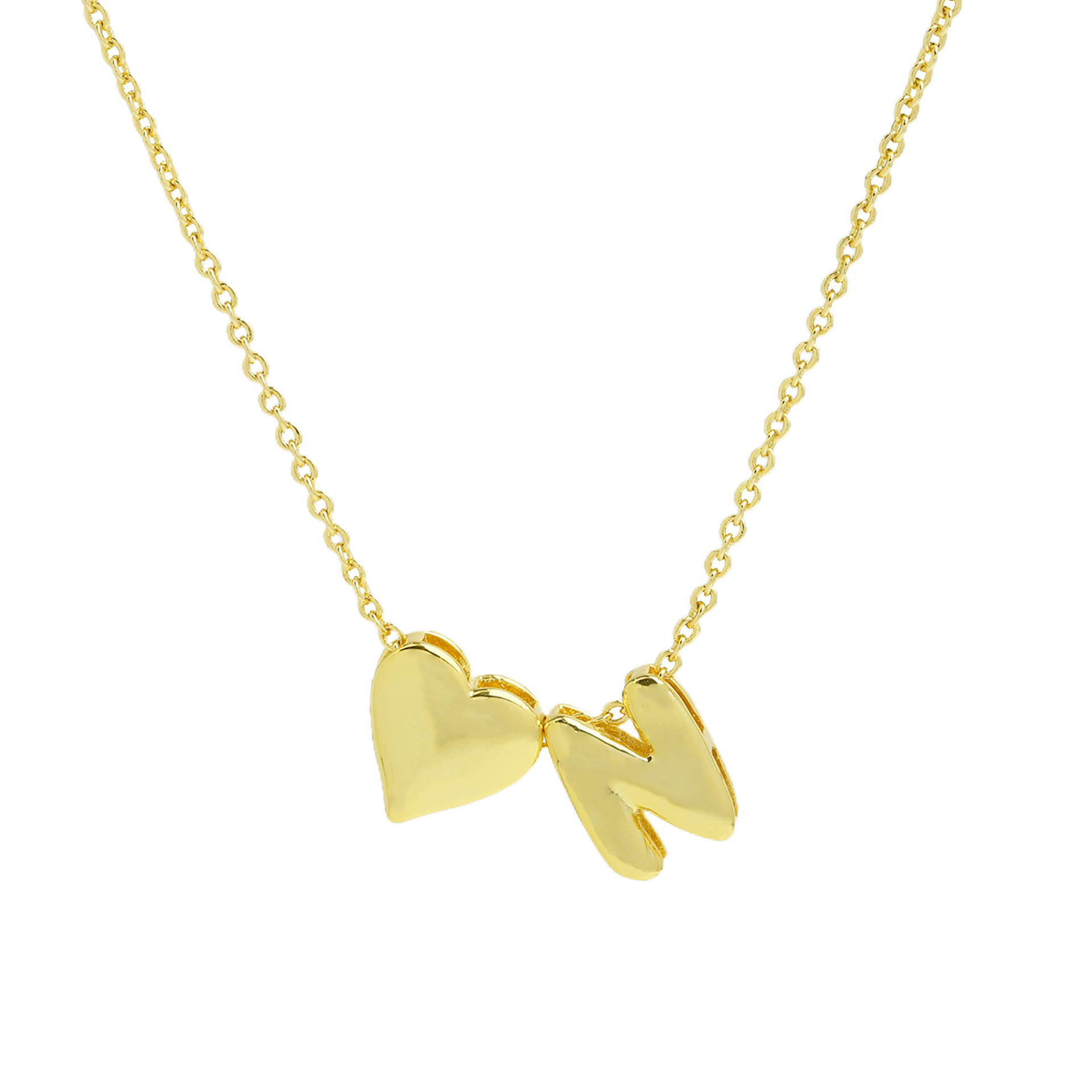 elegant statement love letter initial necklace