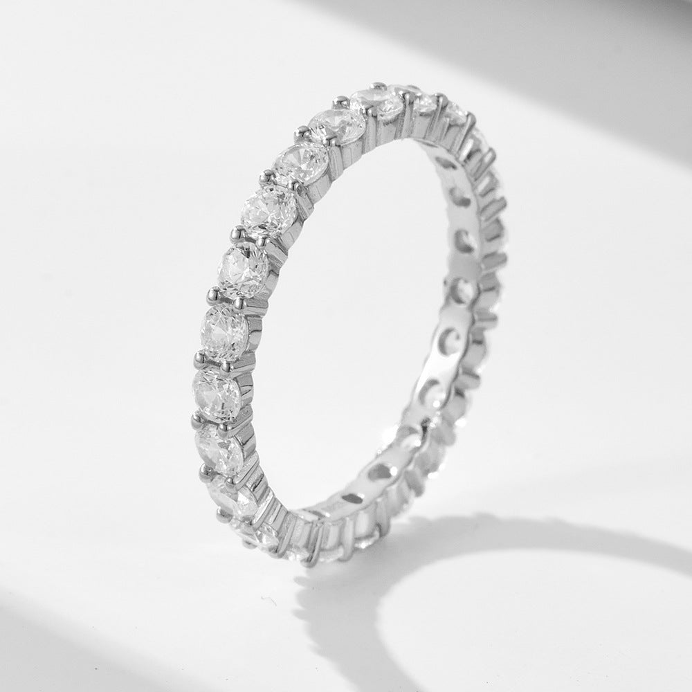 S925 2pc 4.5CT Solitare Oval Ring