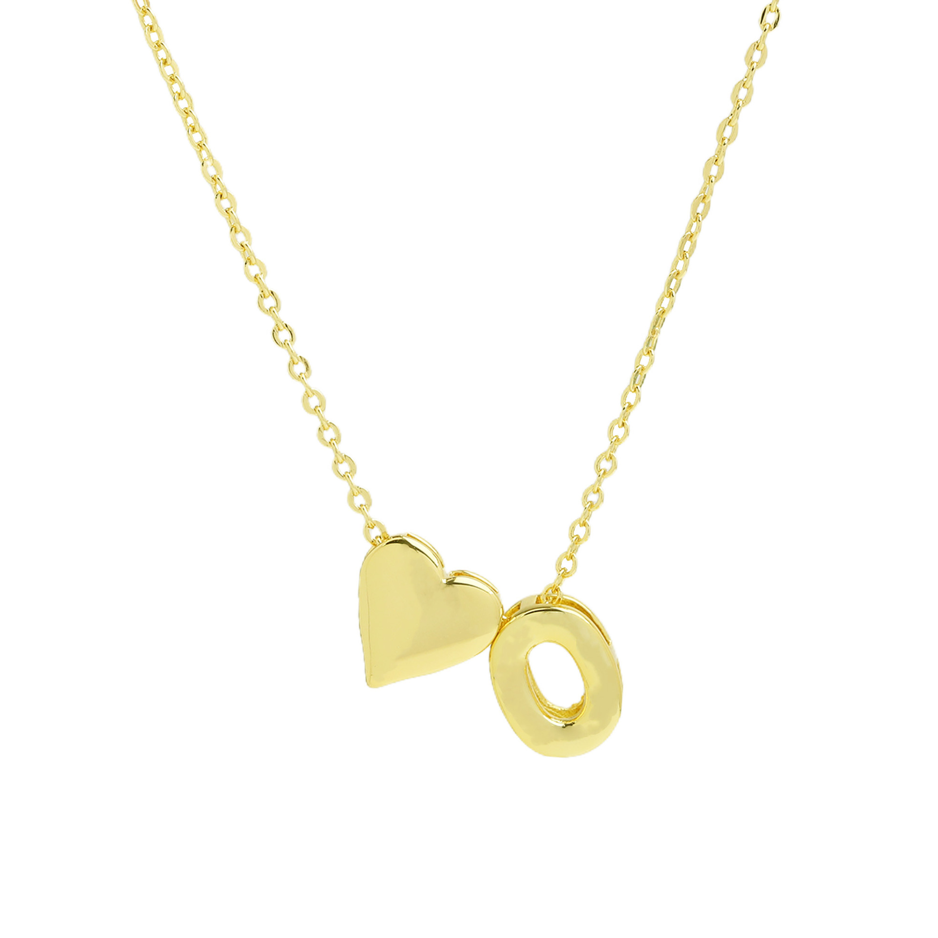 elegant statement love letter initial necklace
