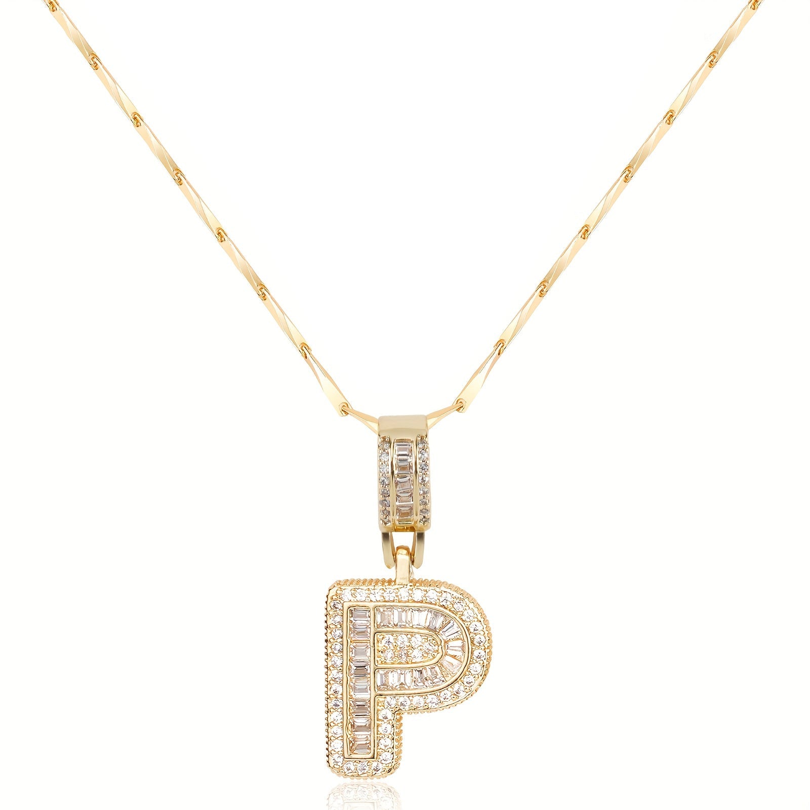 Bold Initial Necklace in gold