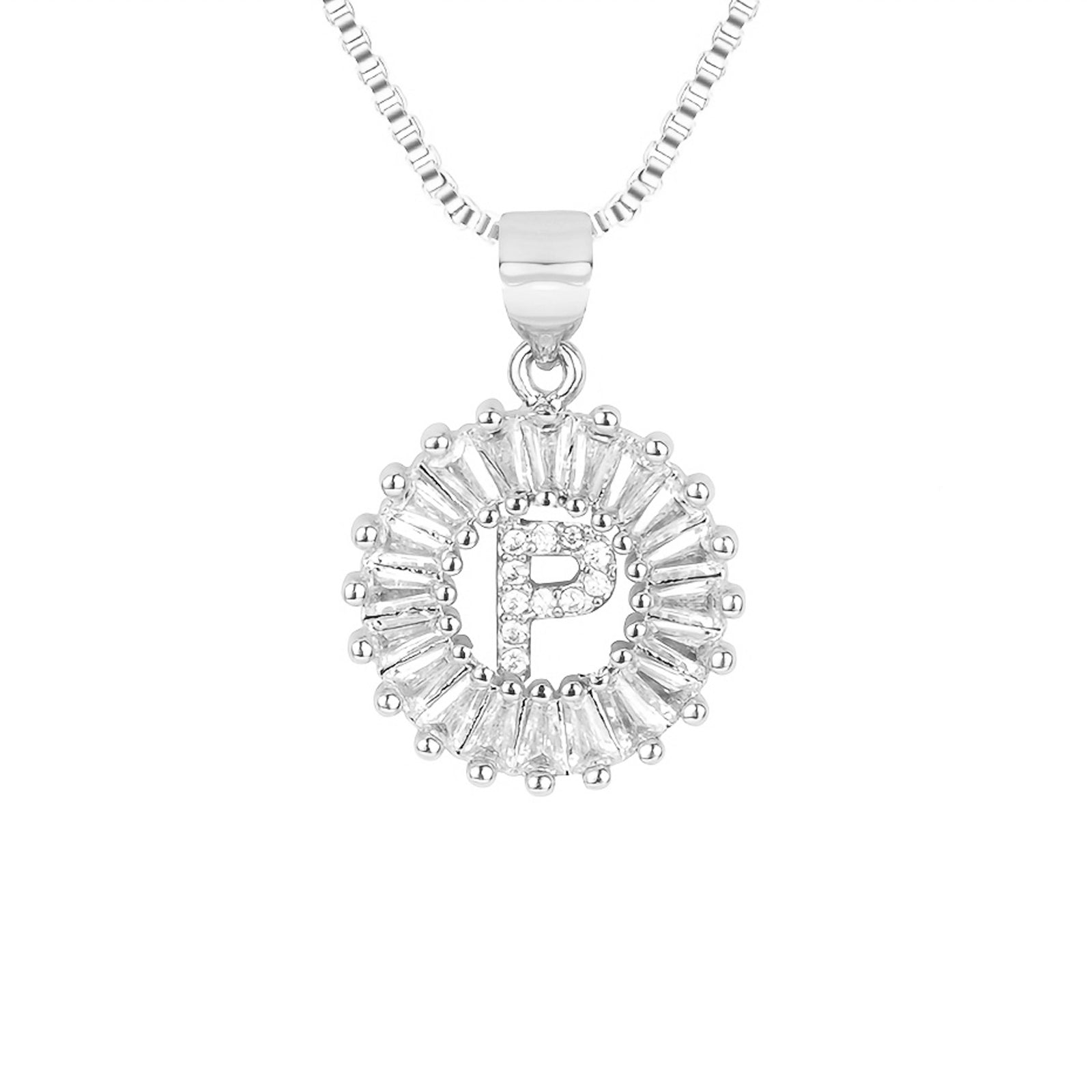 circle initial necklace
