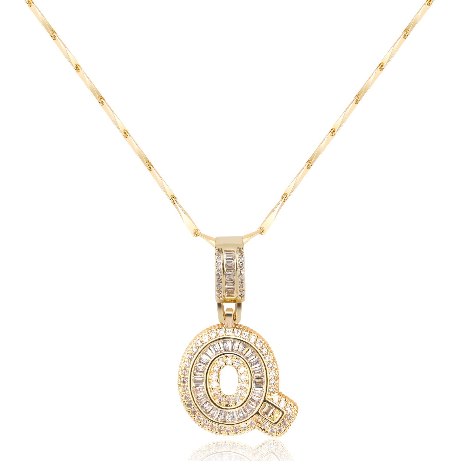Bold Initial Necklace in gold