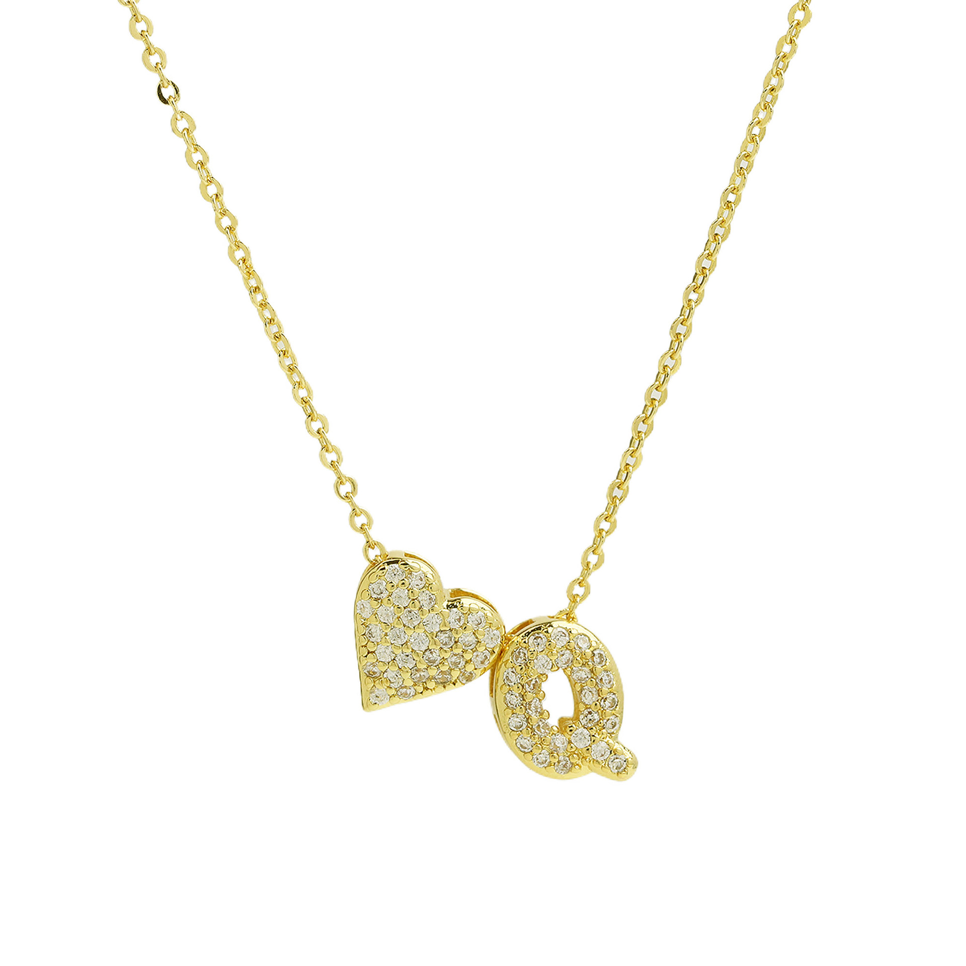 elegant statement love letter initial necklace