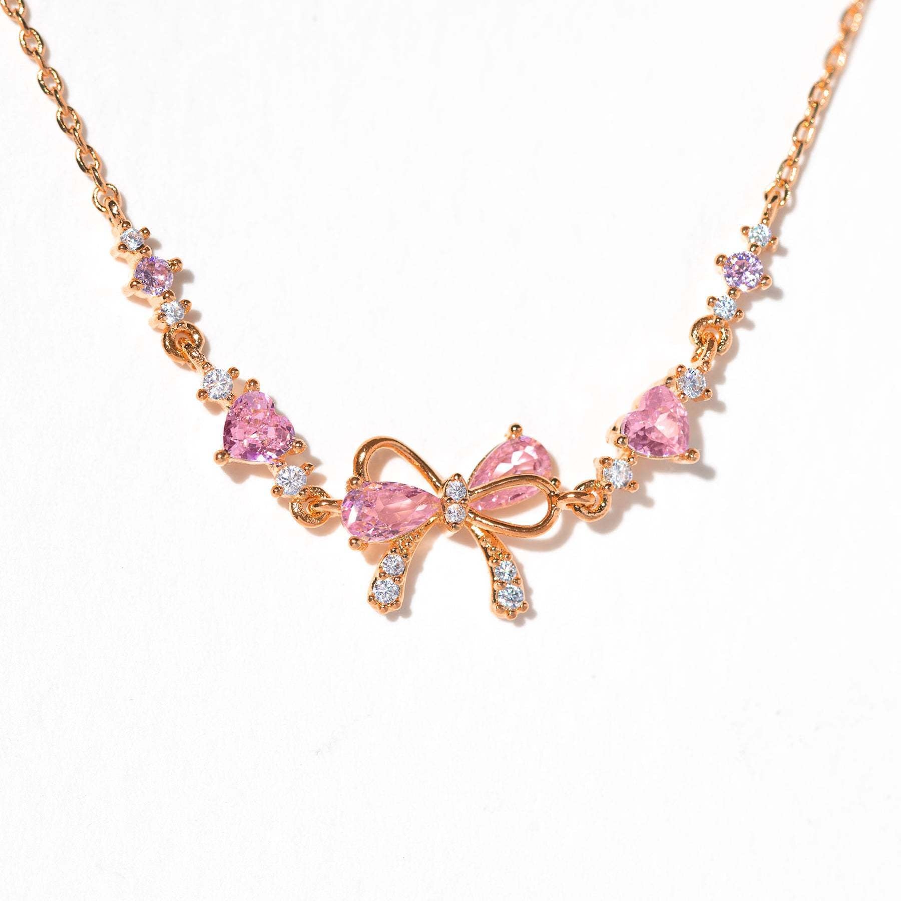 Dainty Bow Bond Bracelets in rose gold