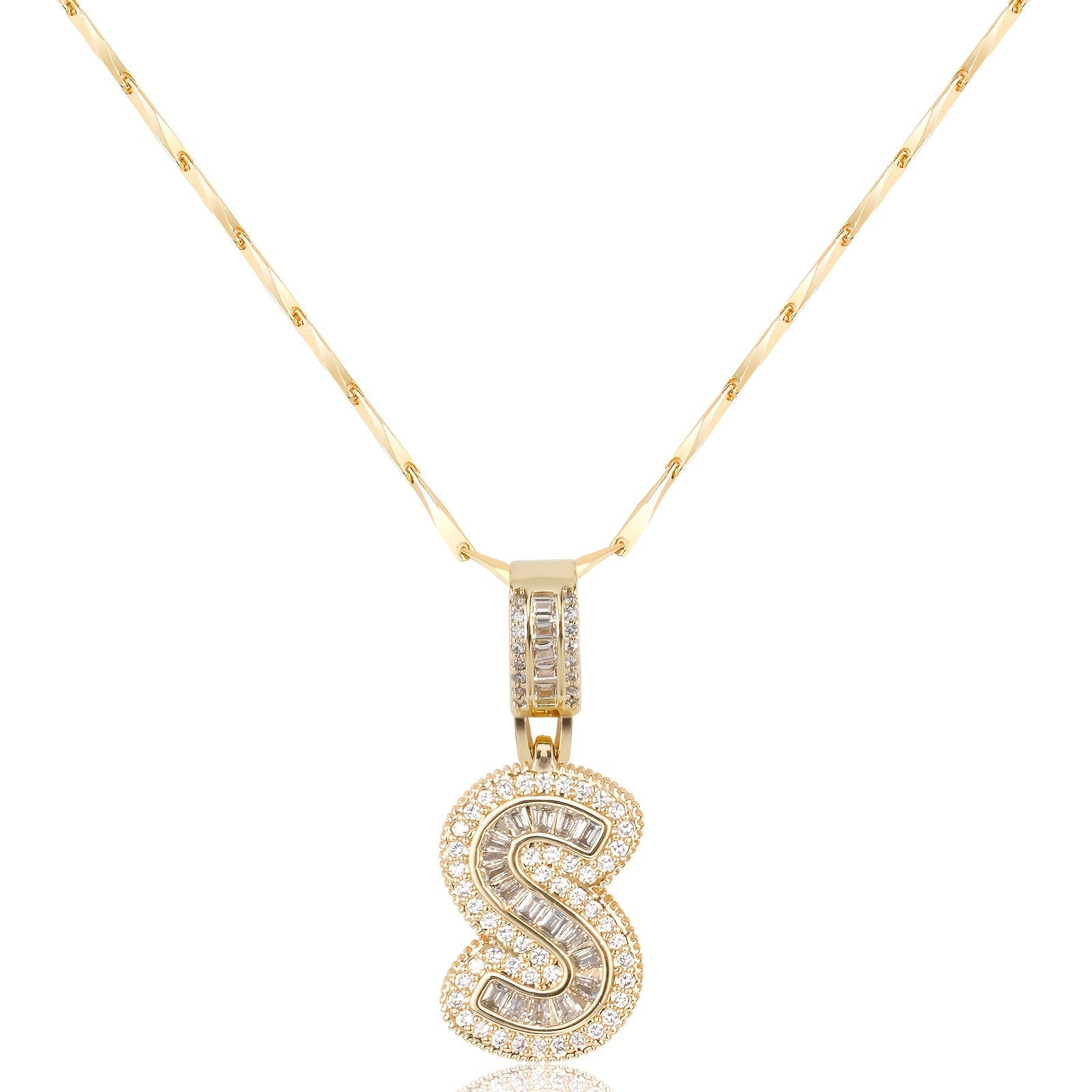Bold Initial Necklace in gold