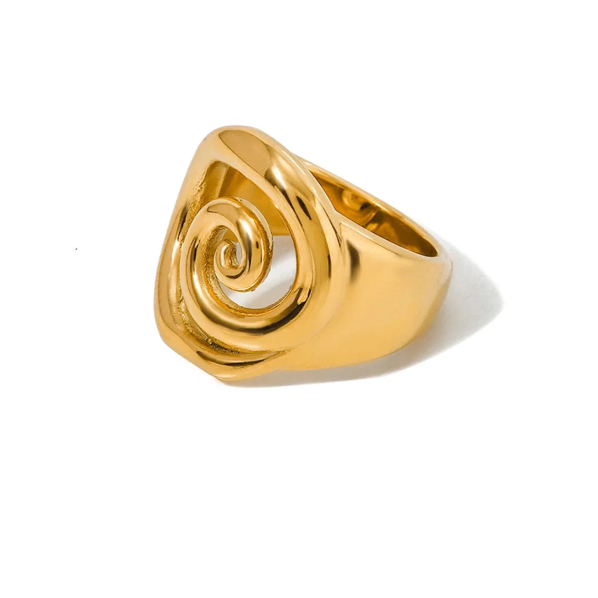 18k Spiral Statement Ring in gold